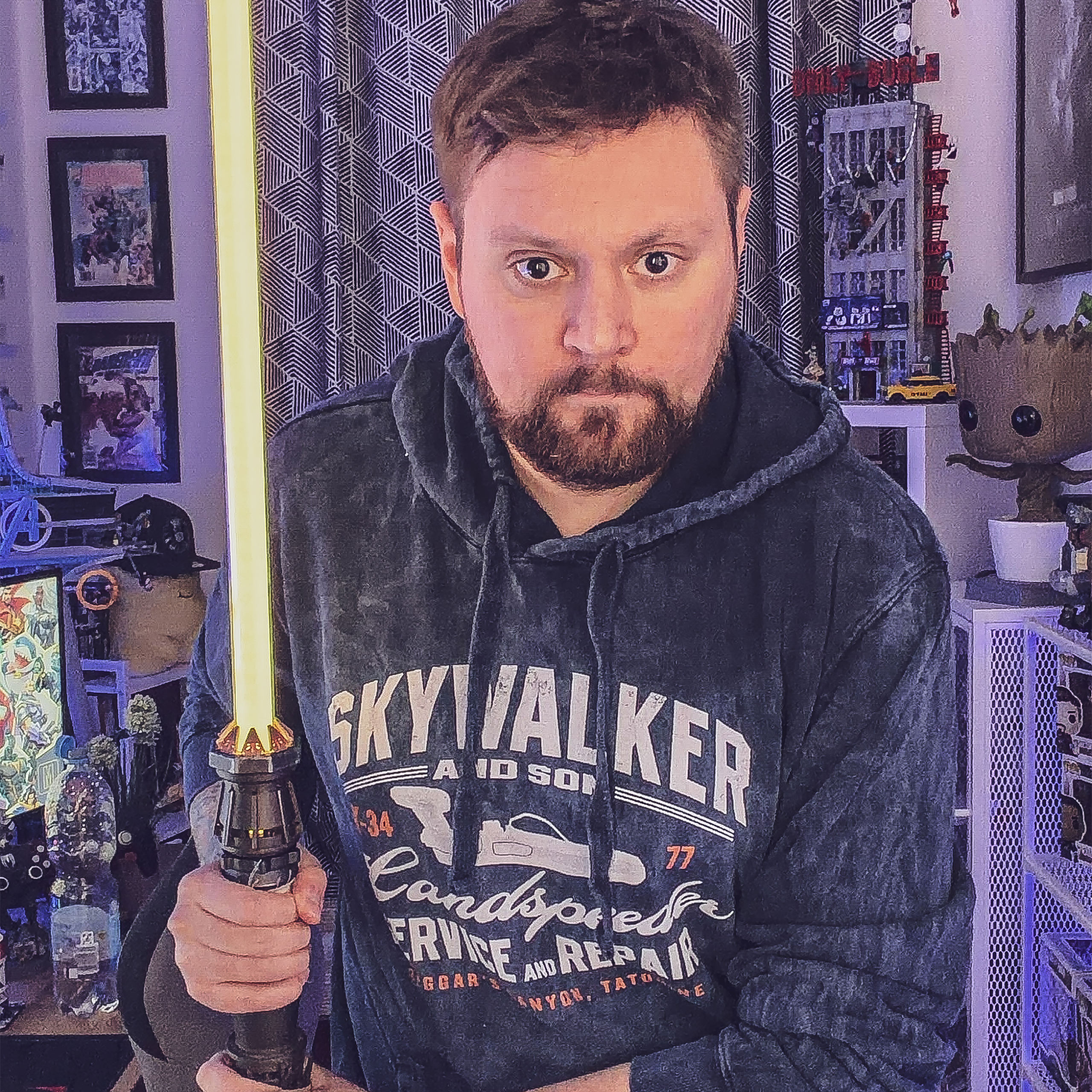 Star Wars - niebieska bluza z kapturem Skywalker