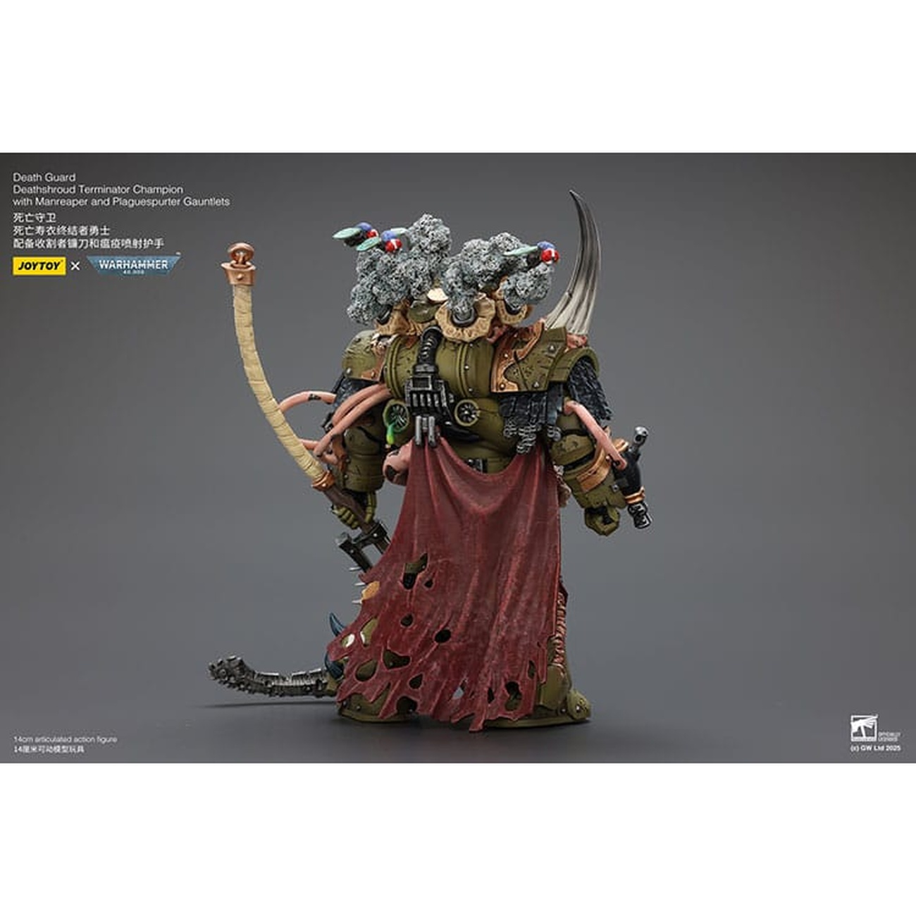 Warhammer 40k Actionfigur 1/18 Death Guard Deathshroud Terminator Championwith Manreaper and Plaguespurter Gauntlets 14