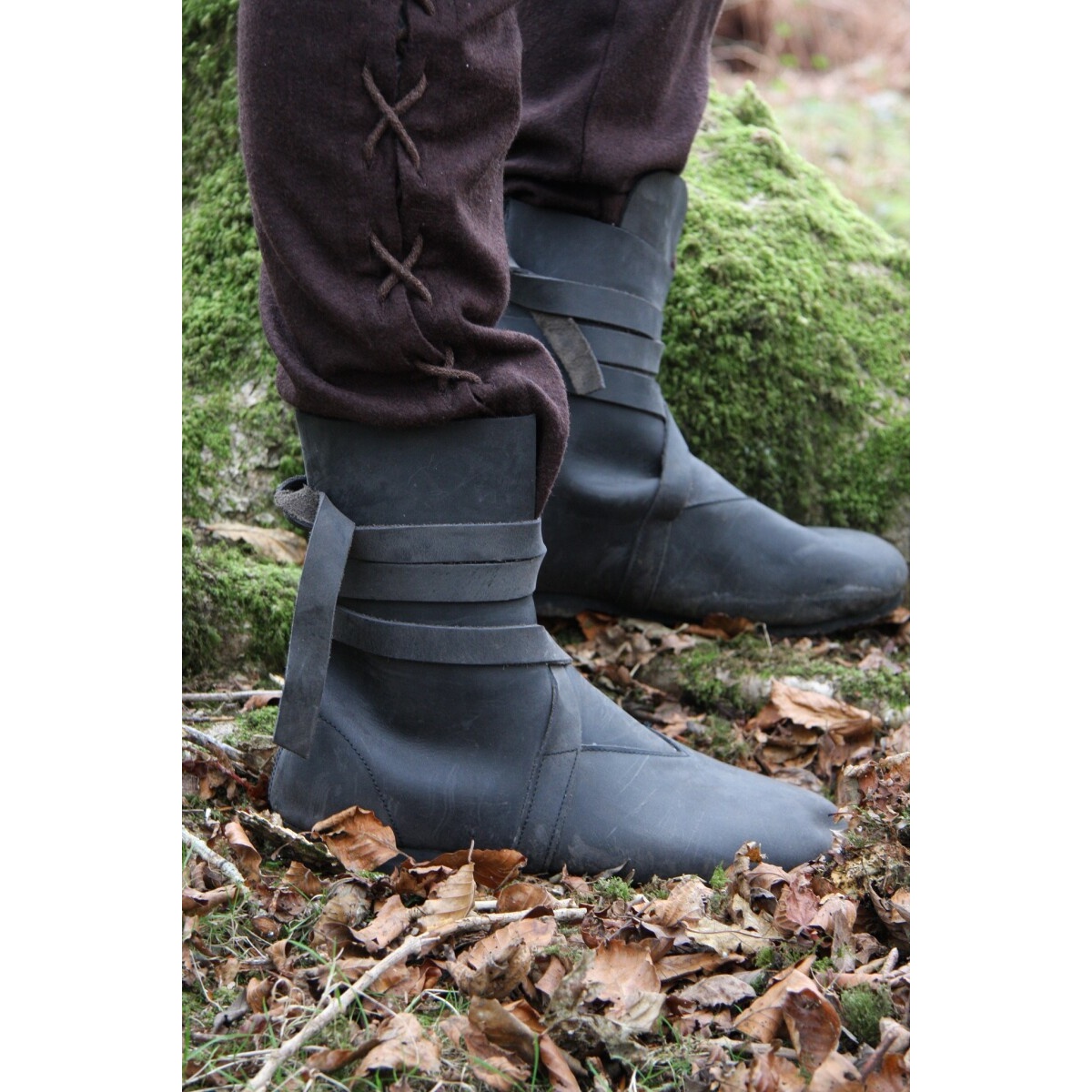 Stivali Haithabu in pelle nabuk Floki neri