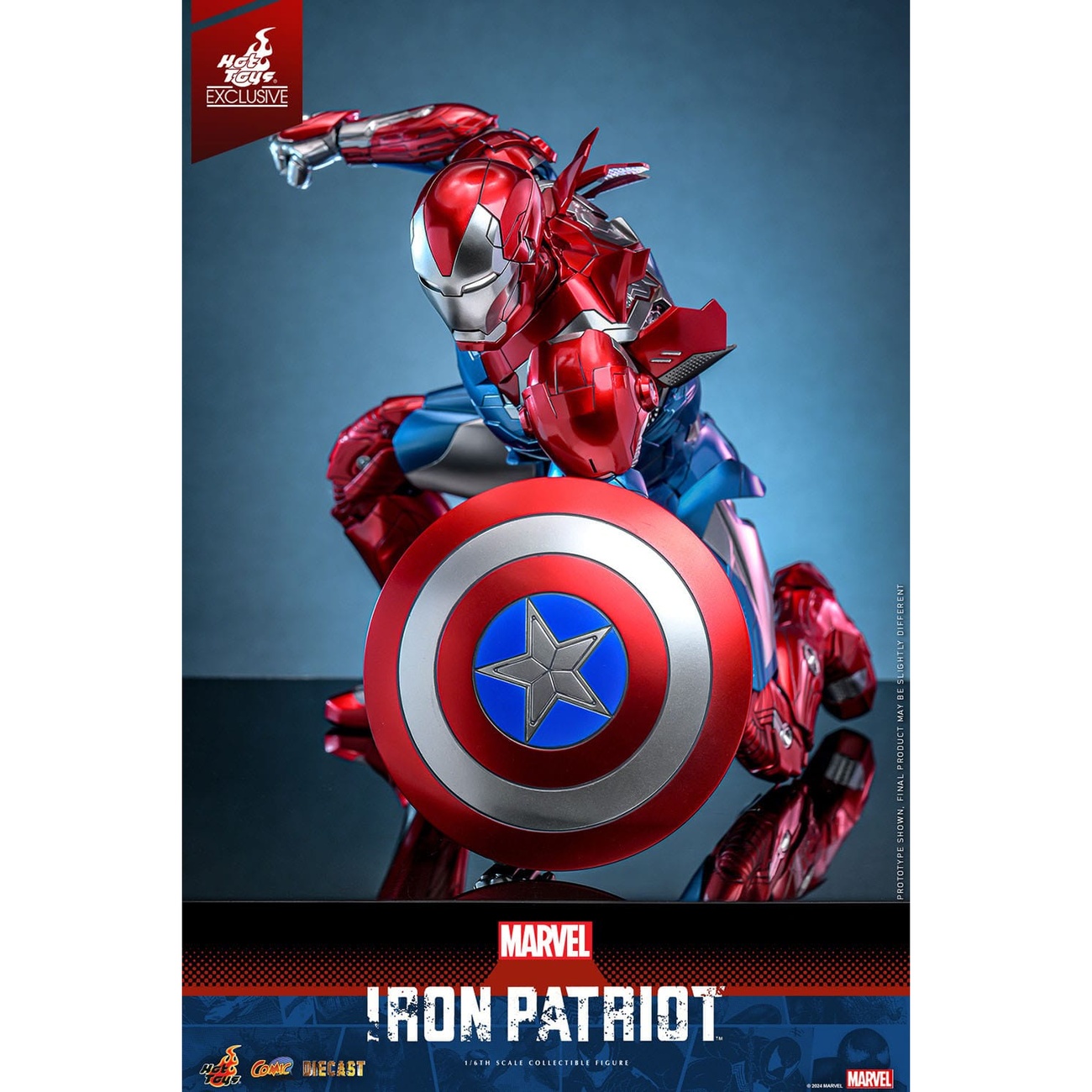 Marvel - Iron Patriot Comic Diecast Masterpiece action figure esclusiva in scala 1:6