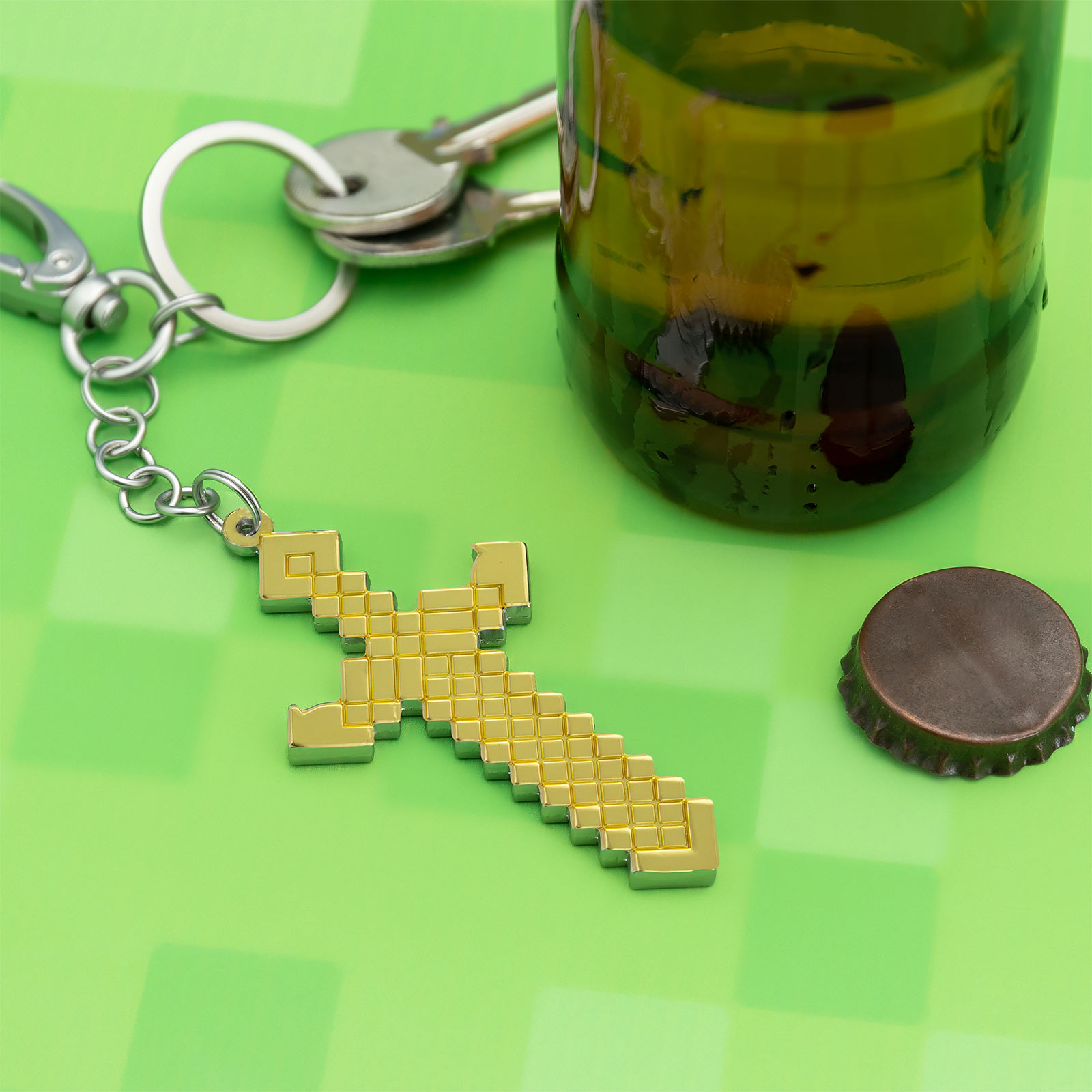 Gold Sword Bottle Opener and Keychain - Minecraft