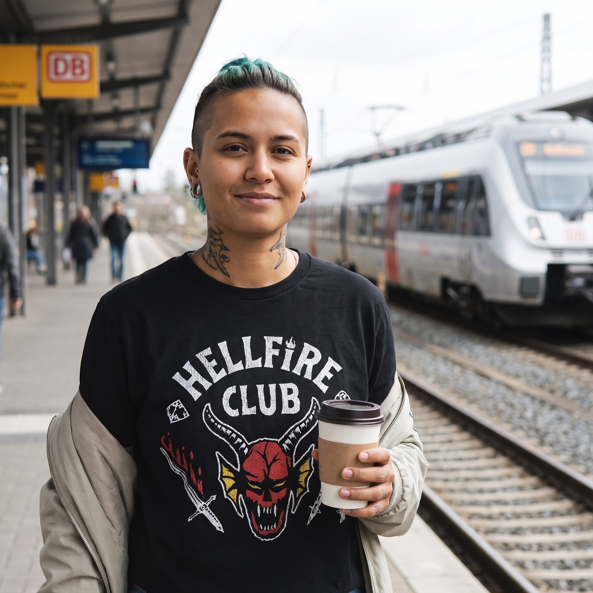 Stranger Things - Camiseta negra con logotipo del Club Hellfire