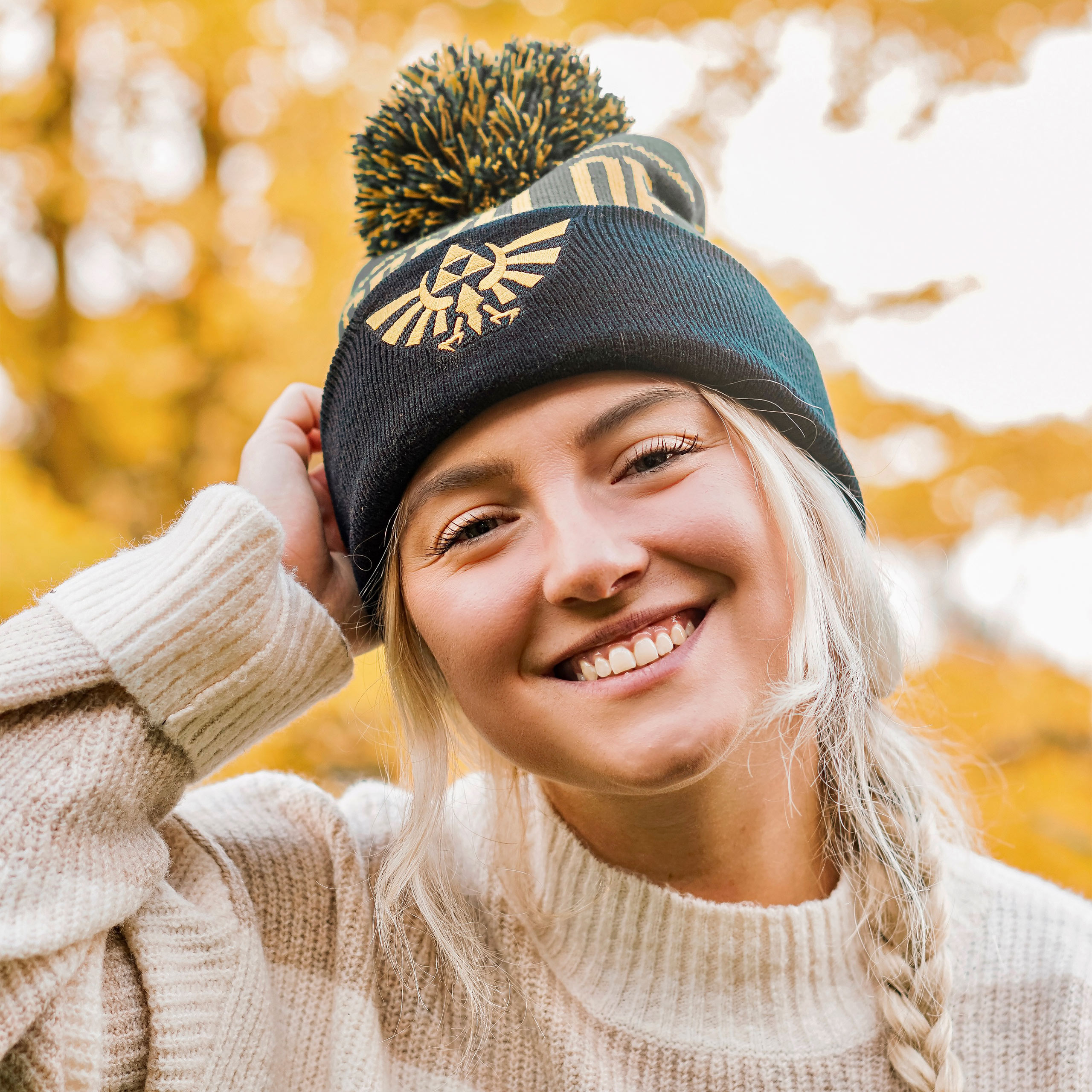 Zelda - Bonnet à pompon avec logo