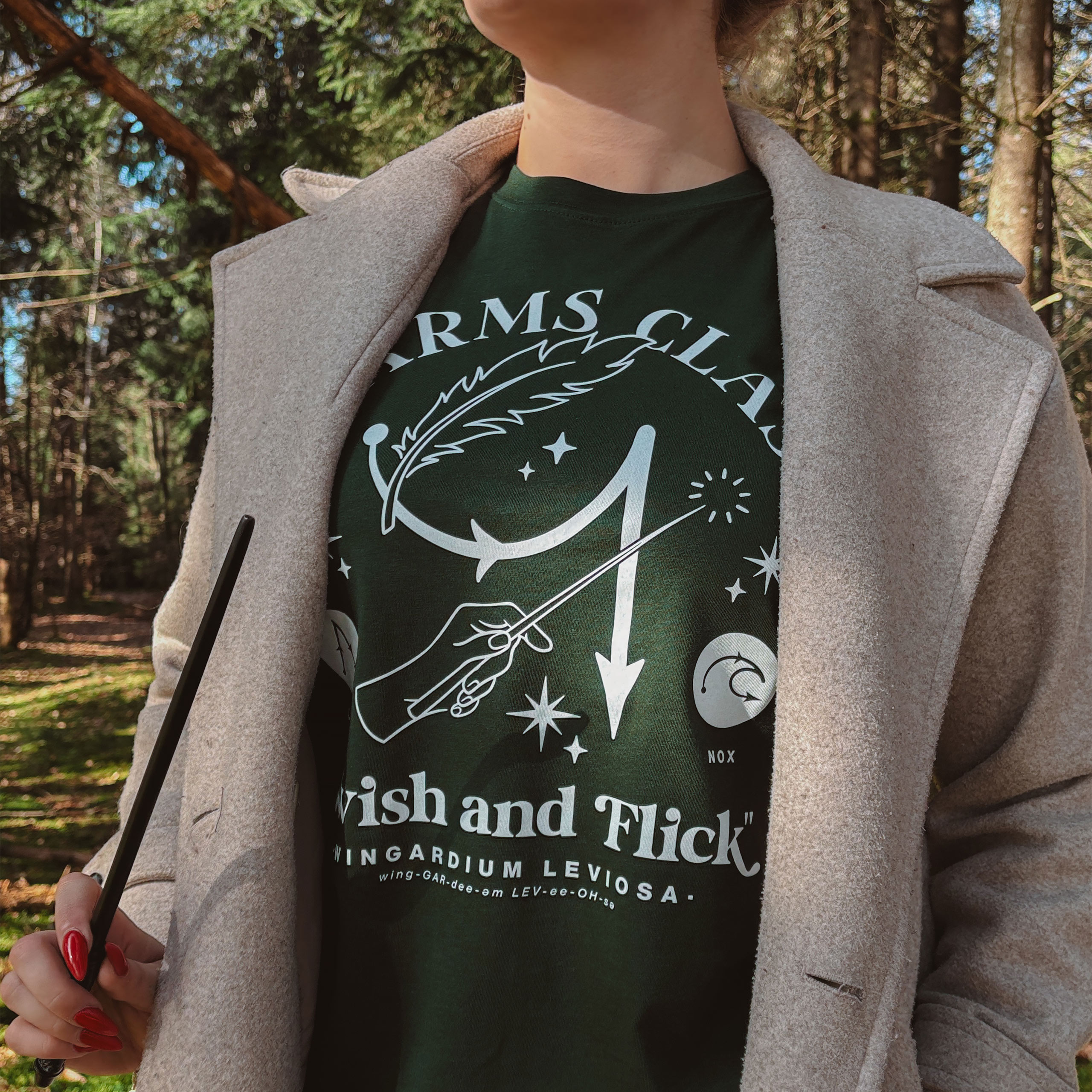 Camiseta Hechizos Hogwarts verde - Harry Potter