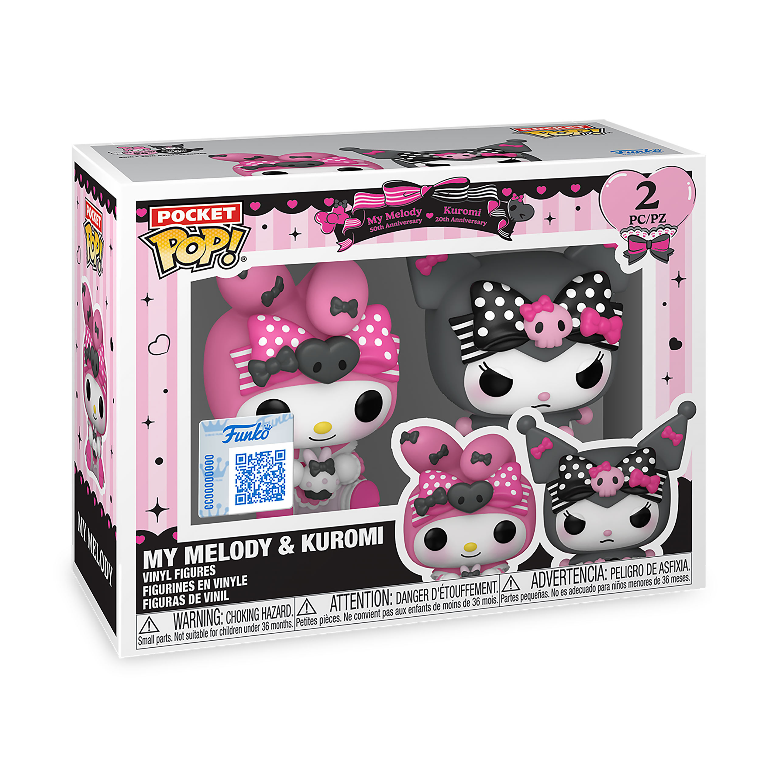 Sanrio - Kuromi and My Melody Funko Pocket Pop Figure 2-Pack