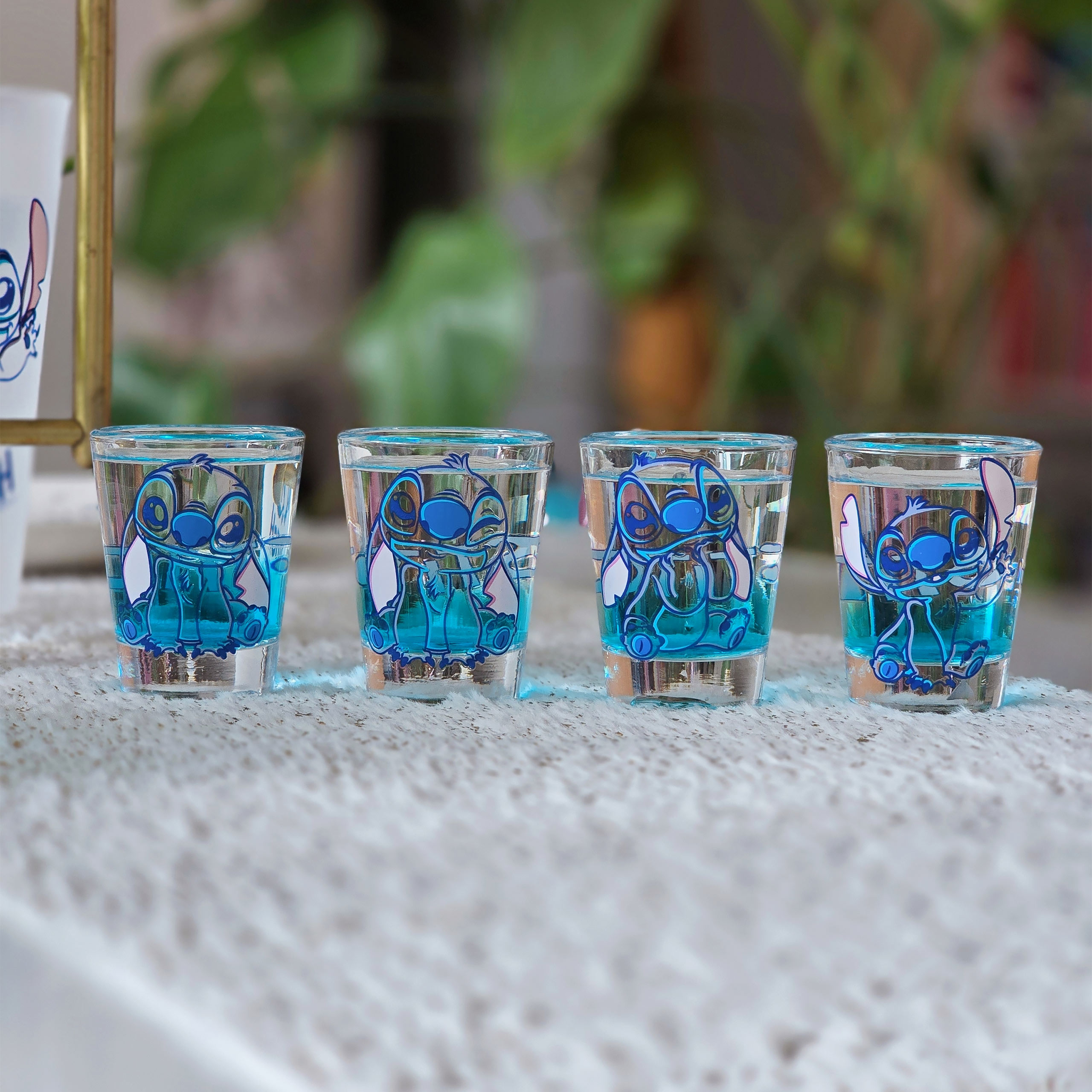 Stitch Aloha glas set van 4 - Lilo & Stitch