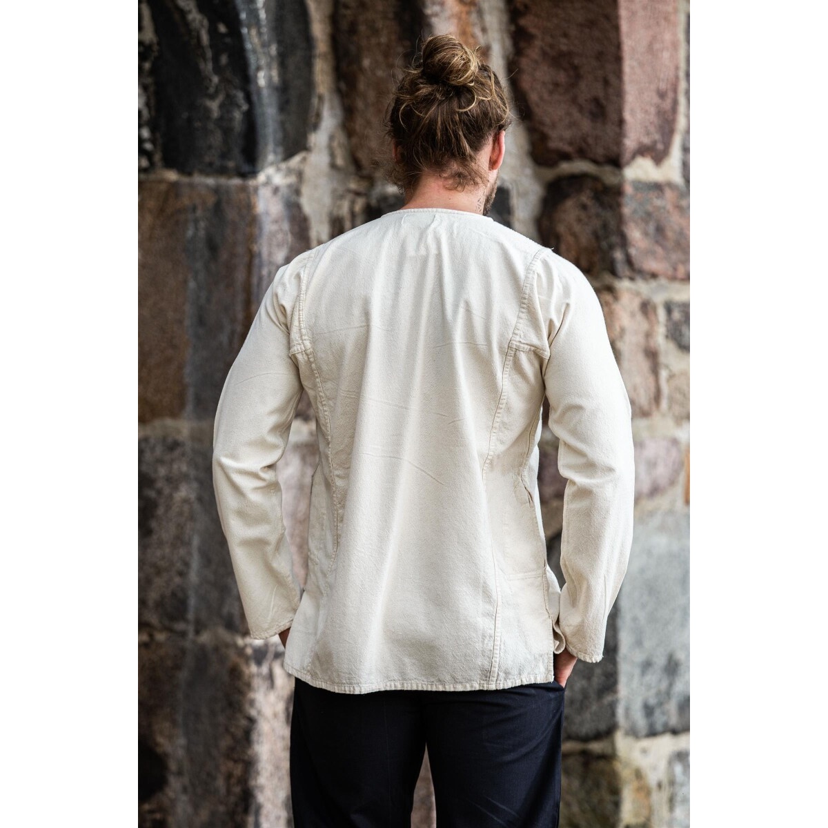 Camisa de campesino medieval Felix beige