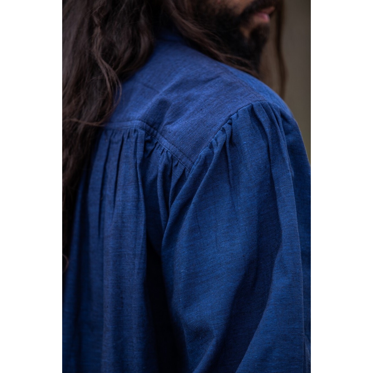 Camicia medievale Leopold blu