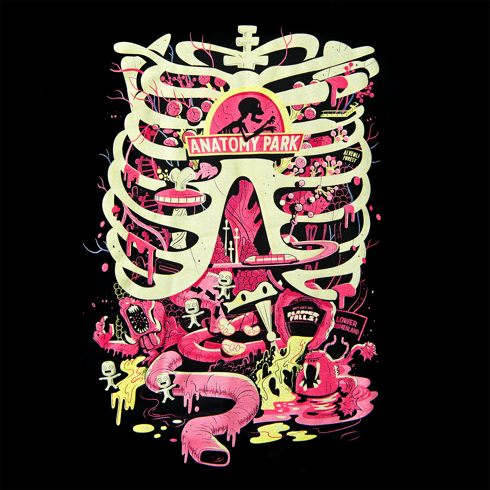 Rick and Morty - Anatomy Park T-Shirt schwarz