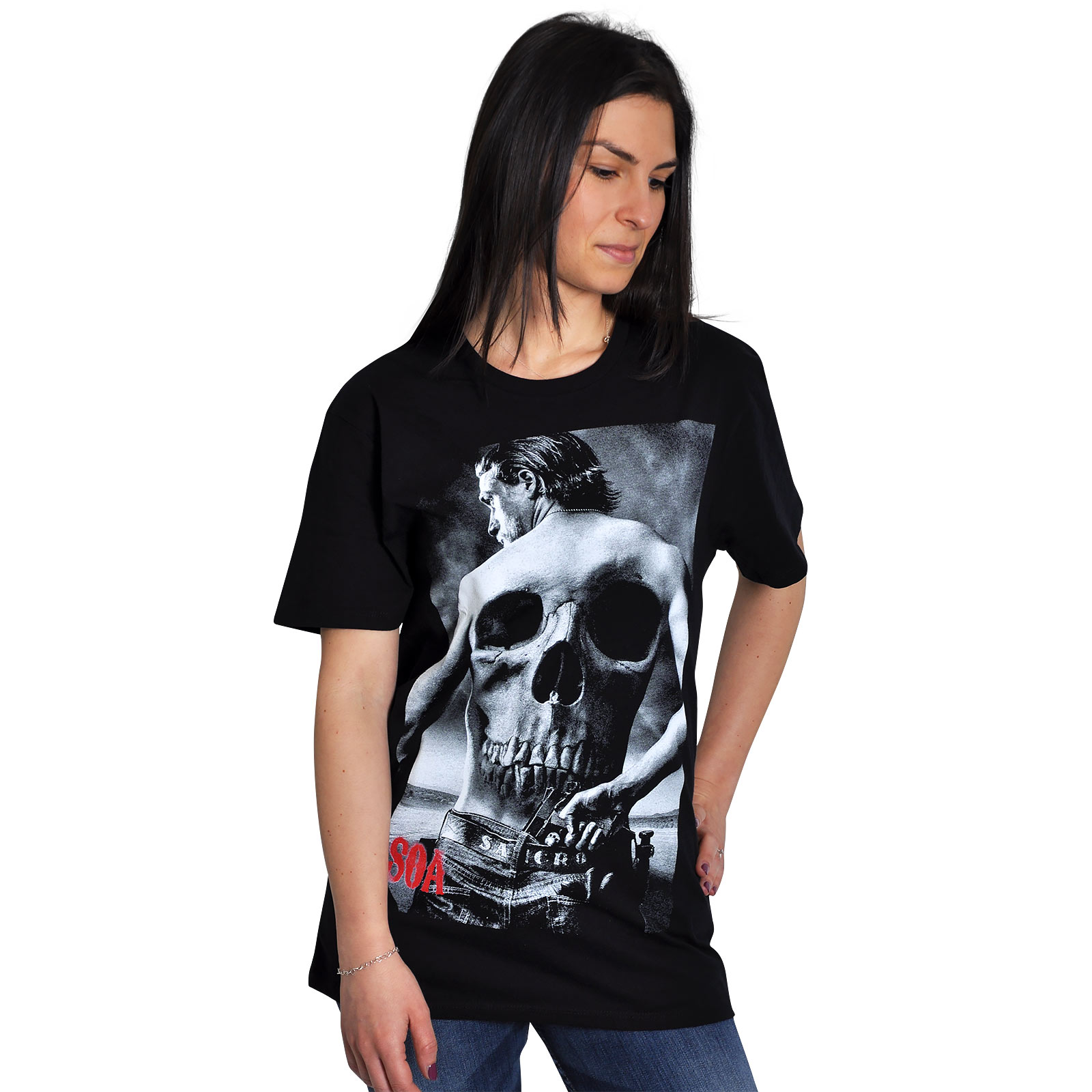 Sons of Anarchy - T-shirt Tête de Mort Noir