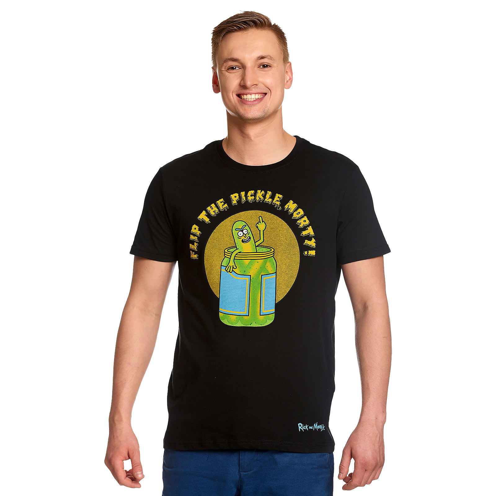 Rick and Morty - Flip the Pickle T-Shirt schwarz