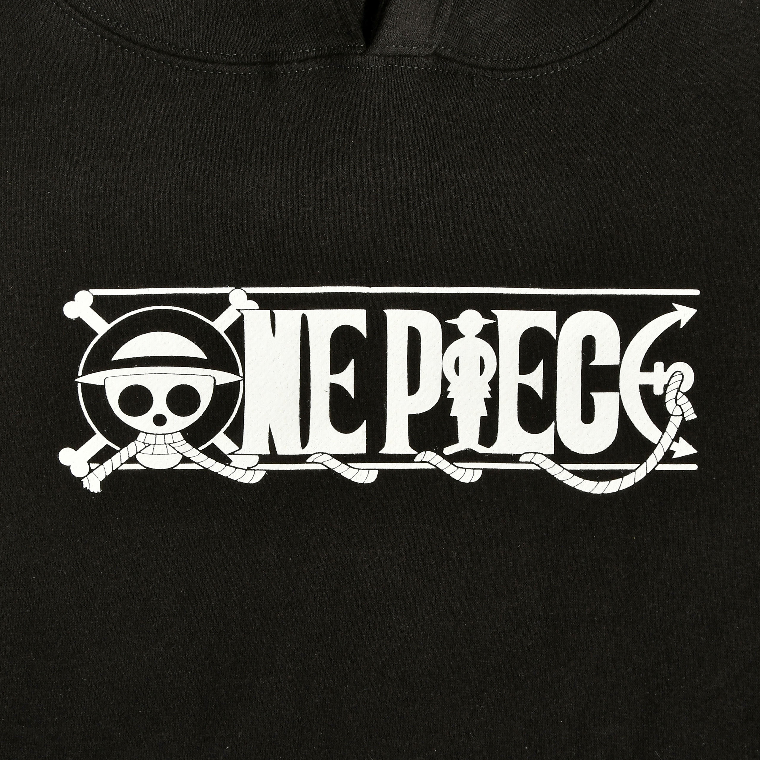 One Piece - Monkey D. Luffy Gear 5 Felpa con cappuccio nera