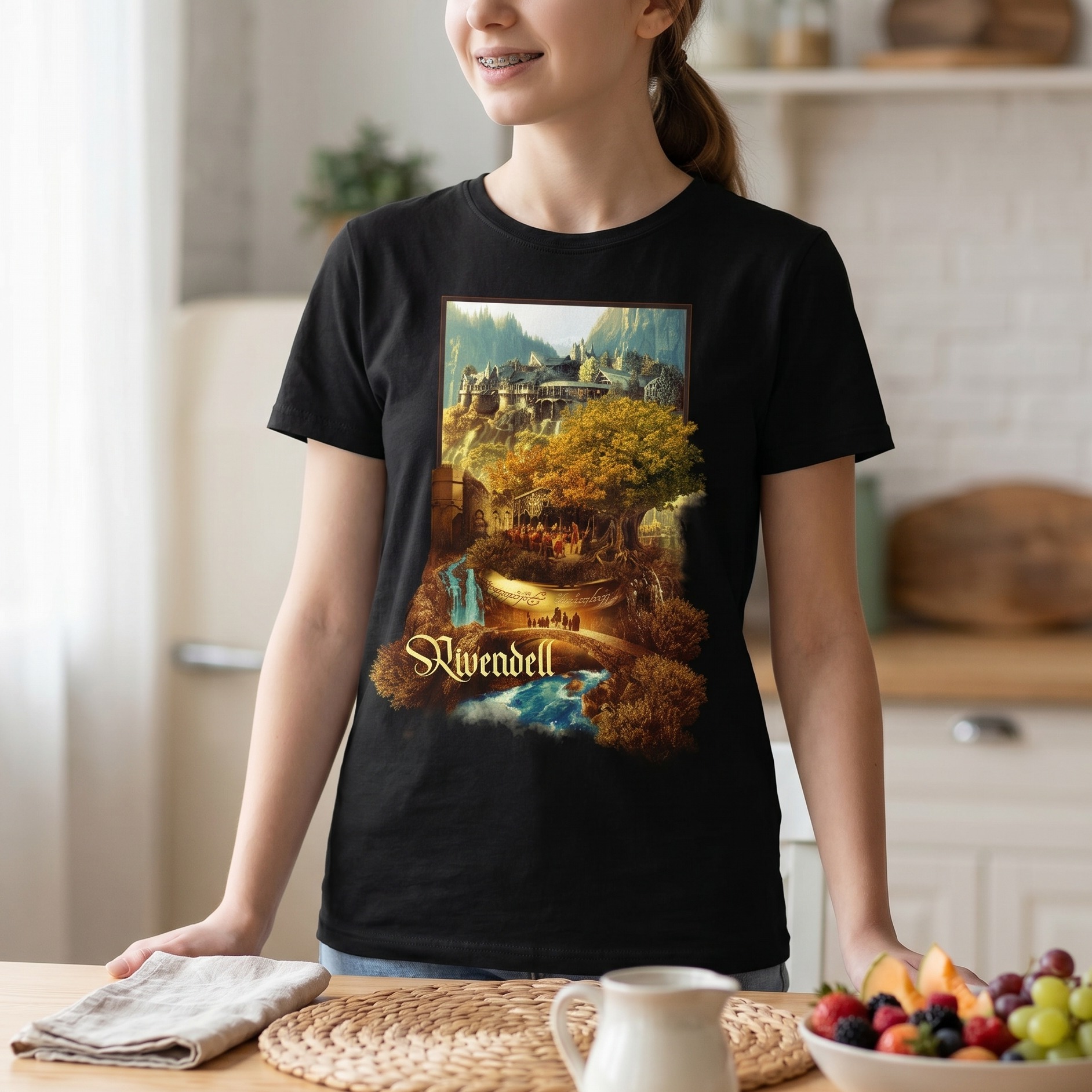 Rivendell T-Shirt Black - The Lord of the Rings