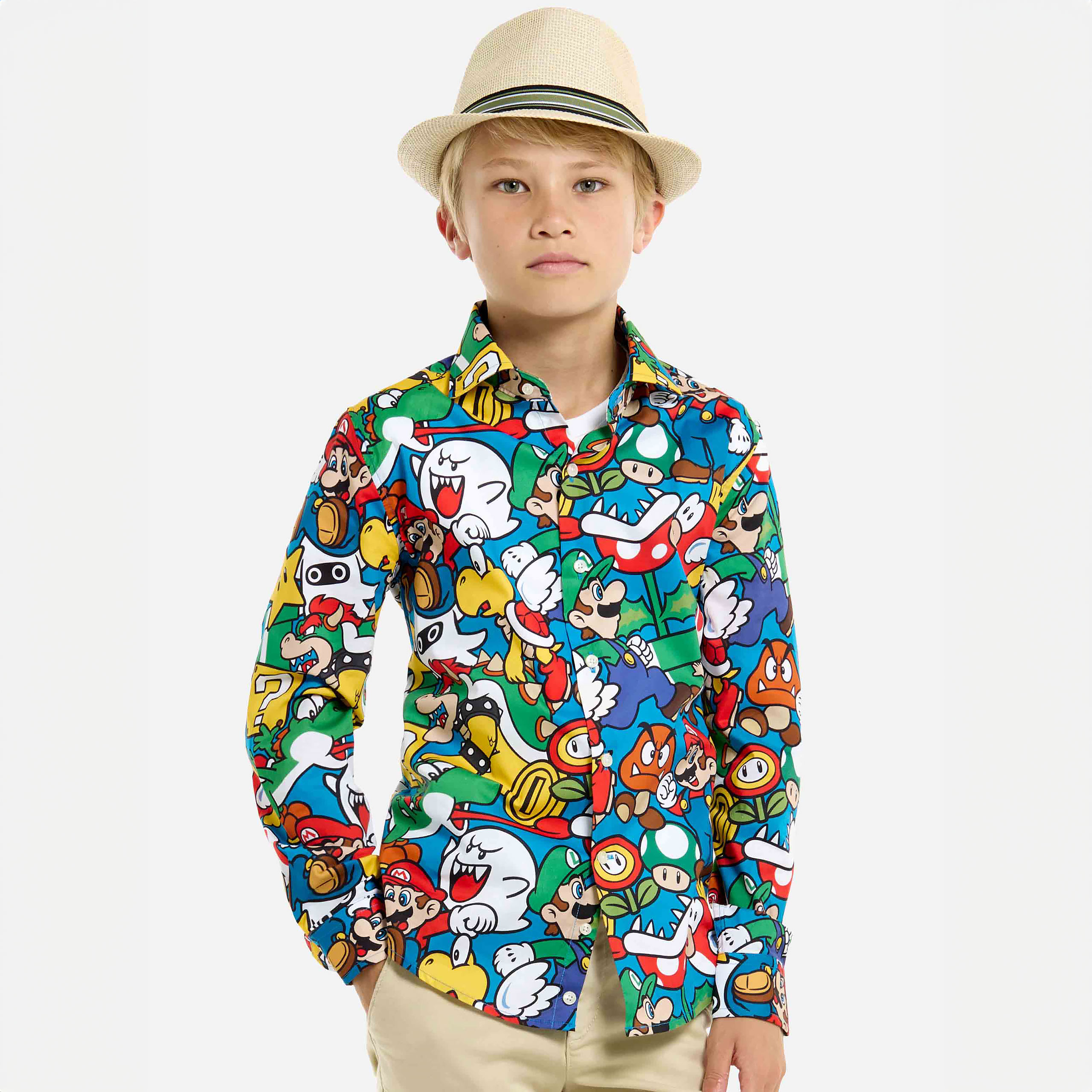Super Mario - Chemise personnages pour enfants