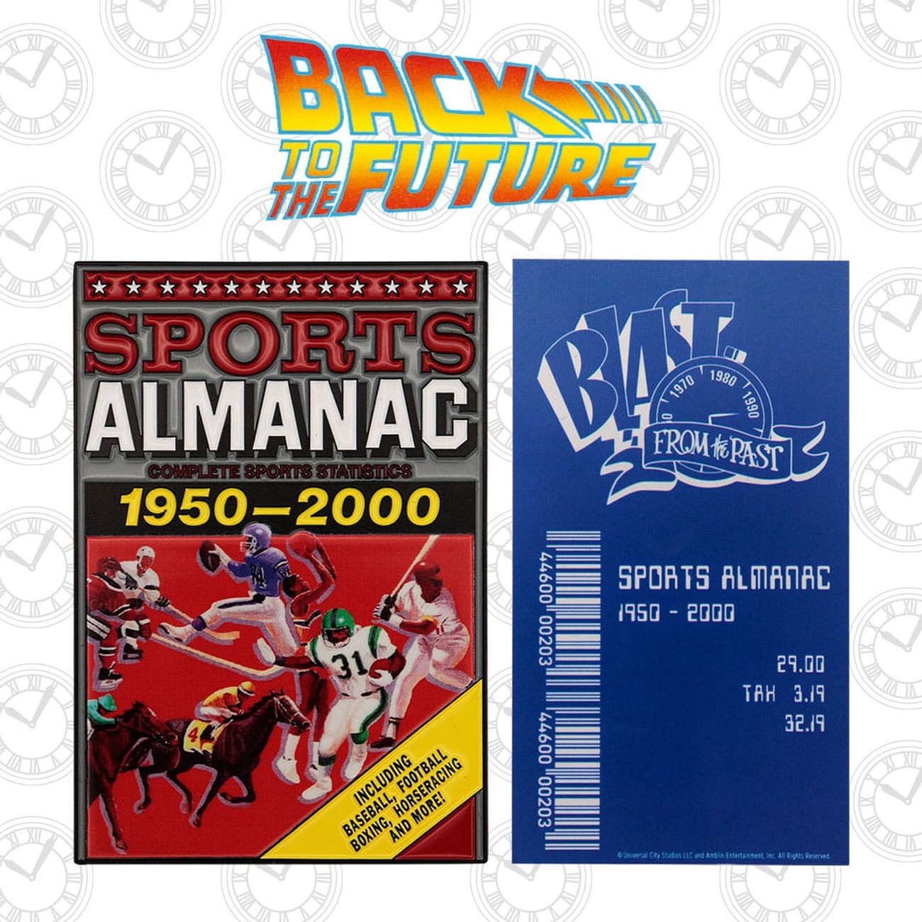 Back to the Future Metal Bar Sports Almanac Limited Edition