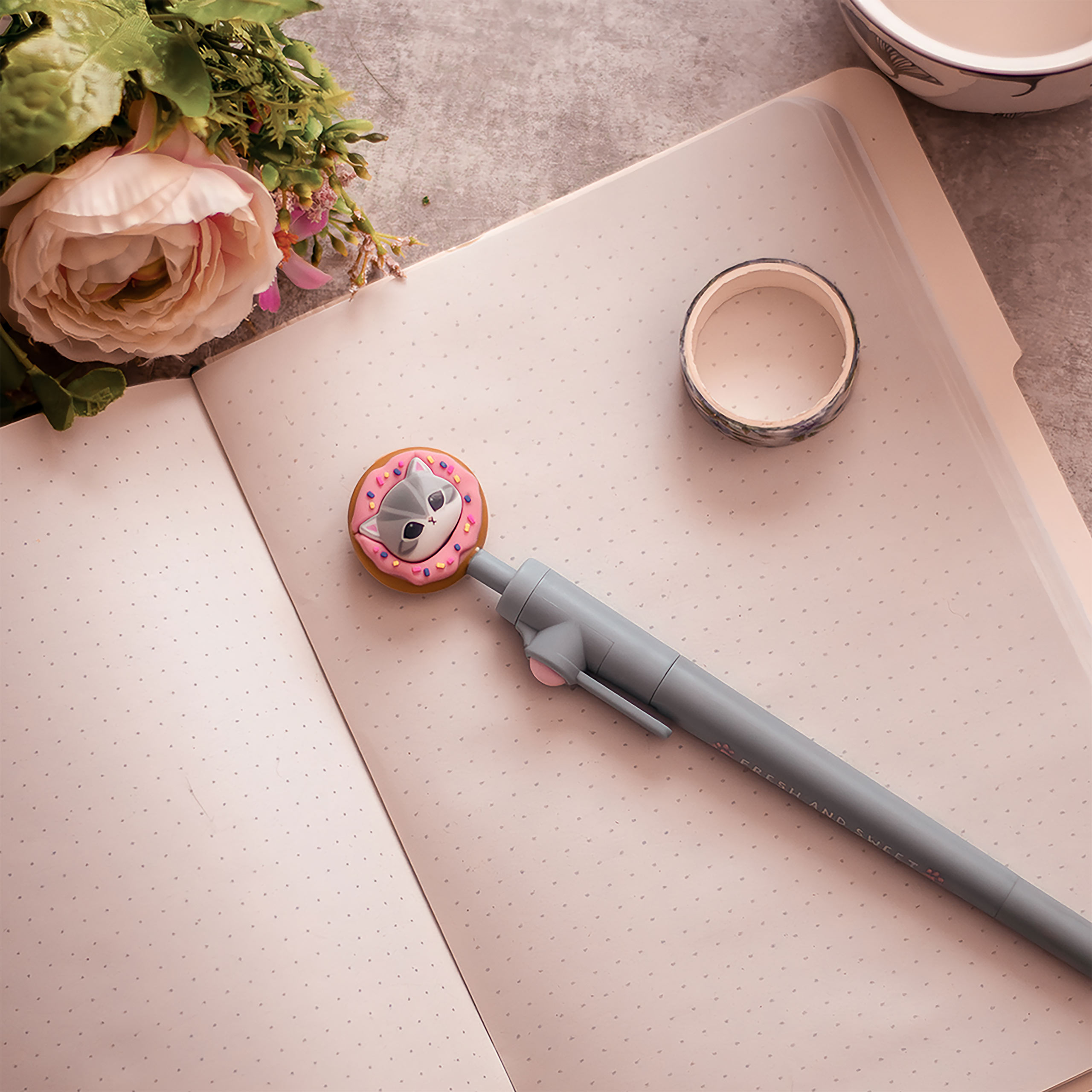 Mofusand - Stylo-bille avec figurine pivotante