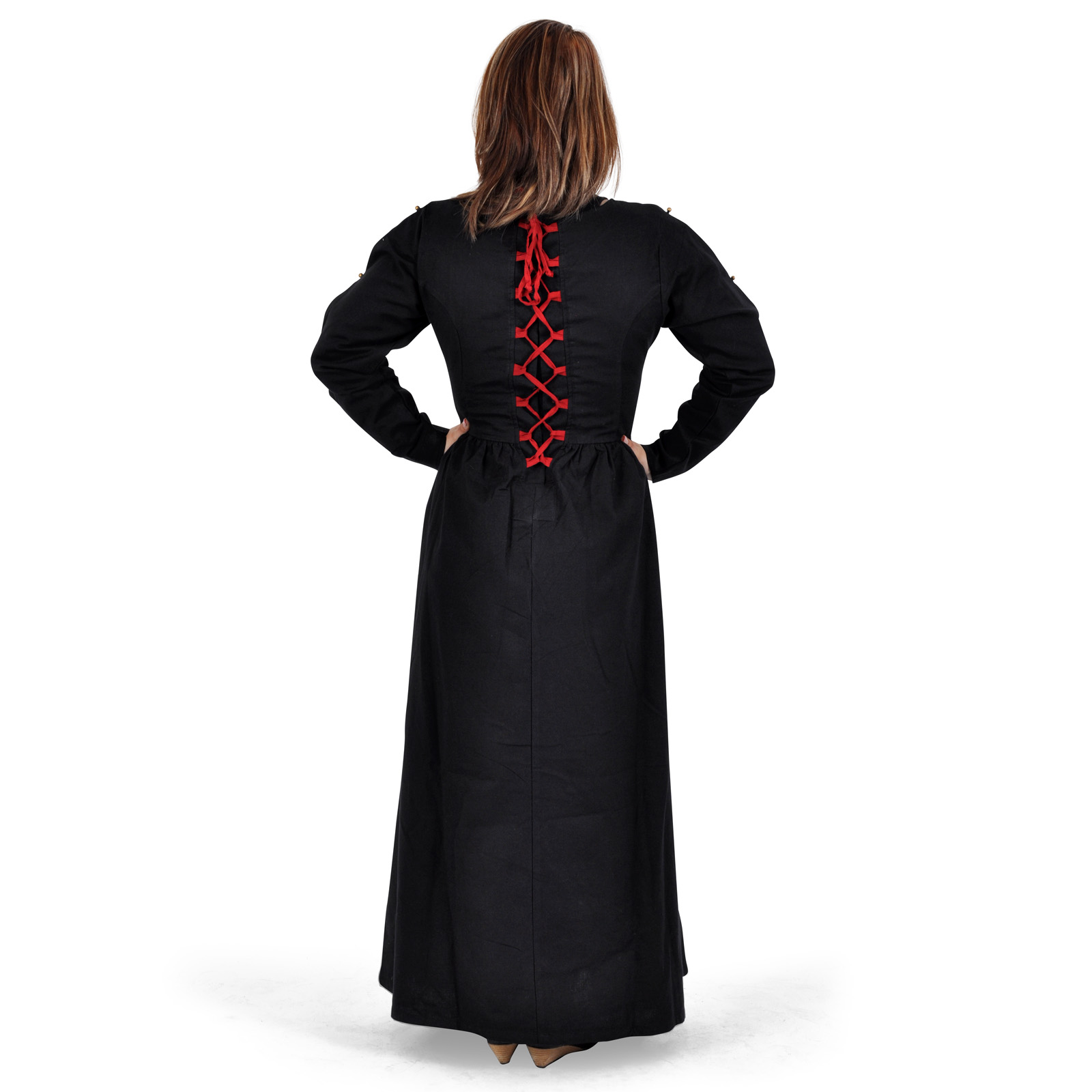 Mittelalter Kleid Orianne schwarz-rot