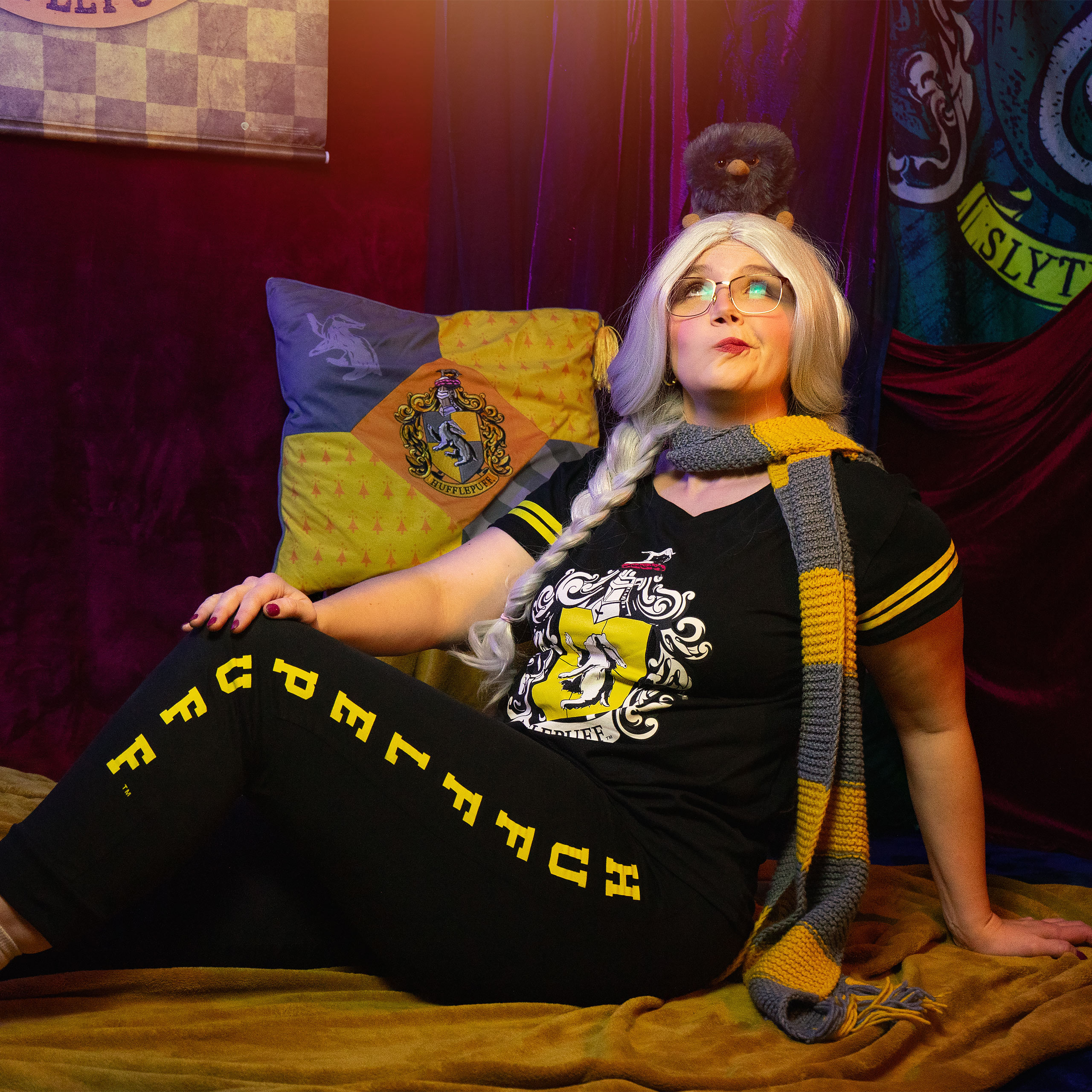 Pijama escudo Hufflepuff negro - Harry Potter