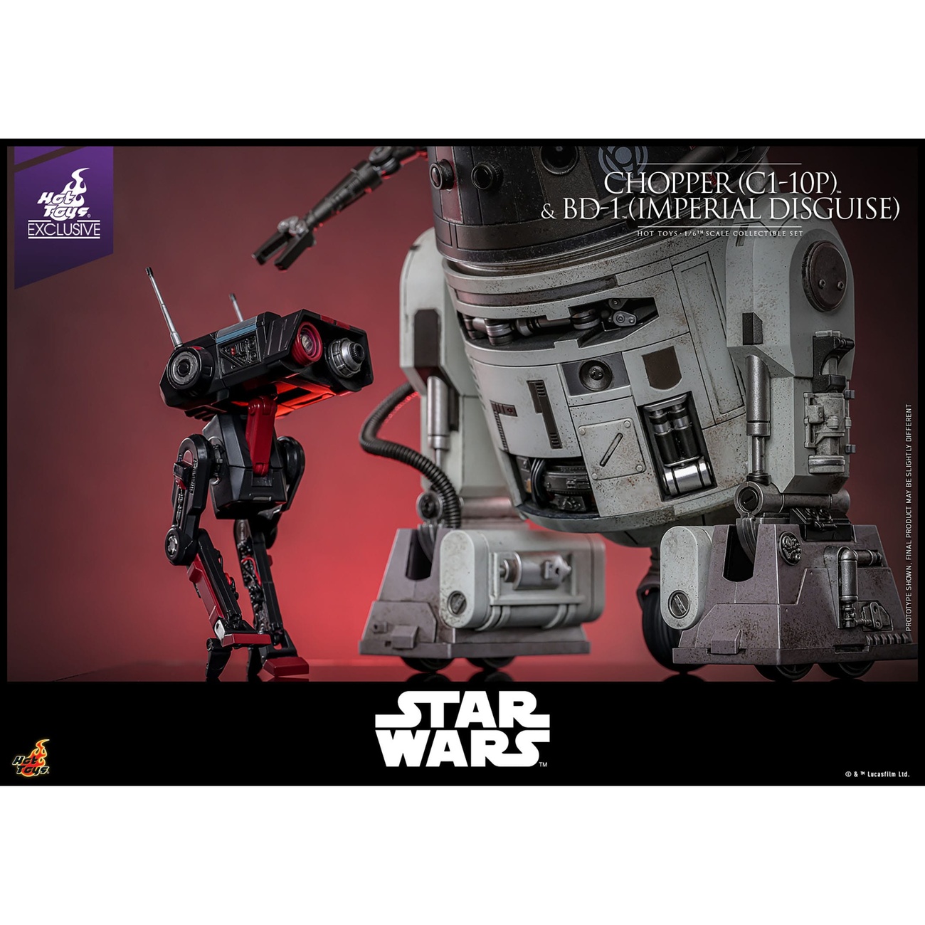 Star Wars Set di action figure 1/6 Chopper (C1-10P™) & BD-1™ (Imperial Disguise) 18 cm & 8 cm