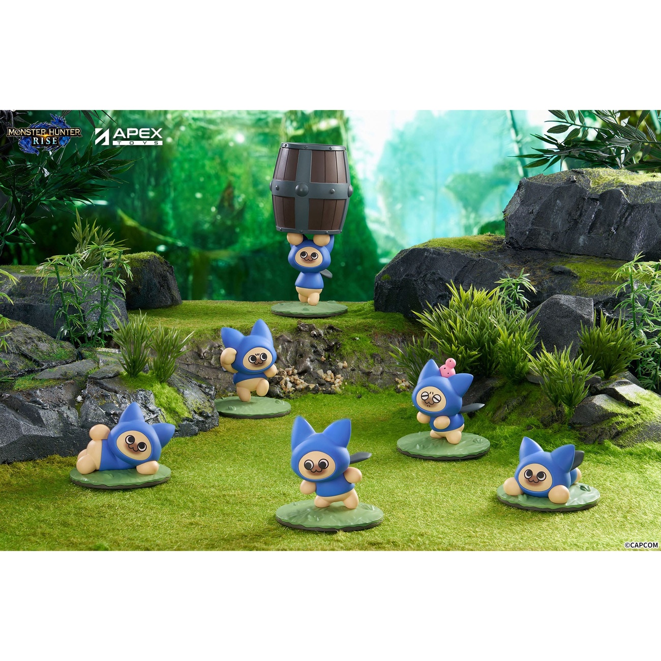 Monster Hunter Rise Sammelfiguren 6er-Pack Felyne Cat