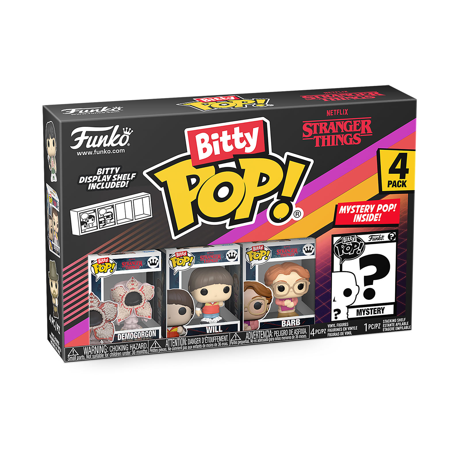 Stranger Things - Set di 4 figure Funko Bitty Pop Serie 1