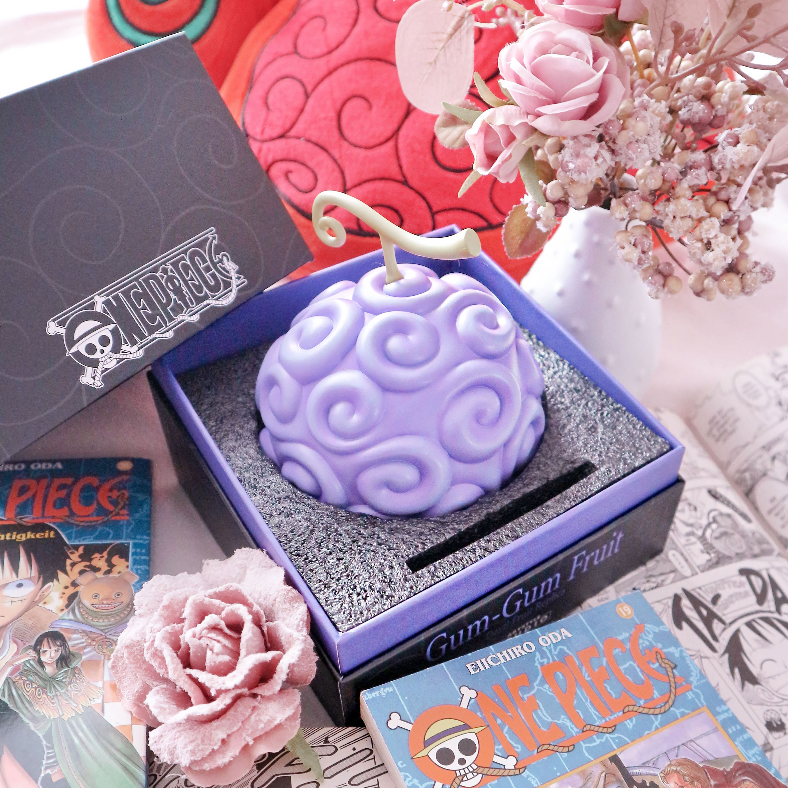Réplica de la Fruta del Diablo Gomu Gomu en Caja de Regalo - One Piece