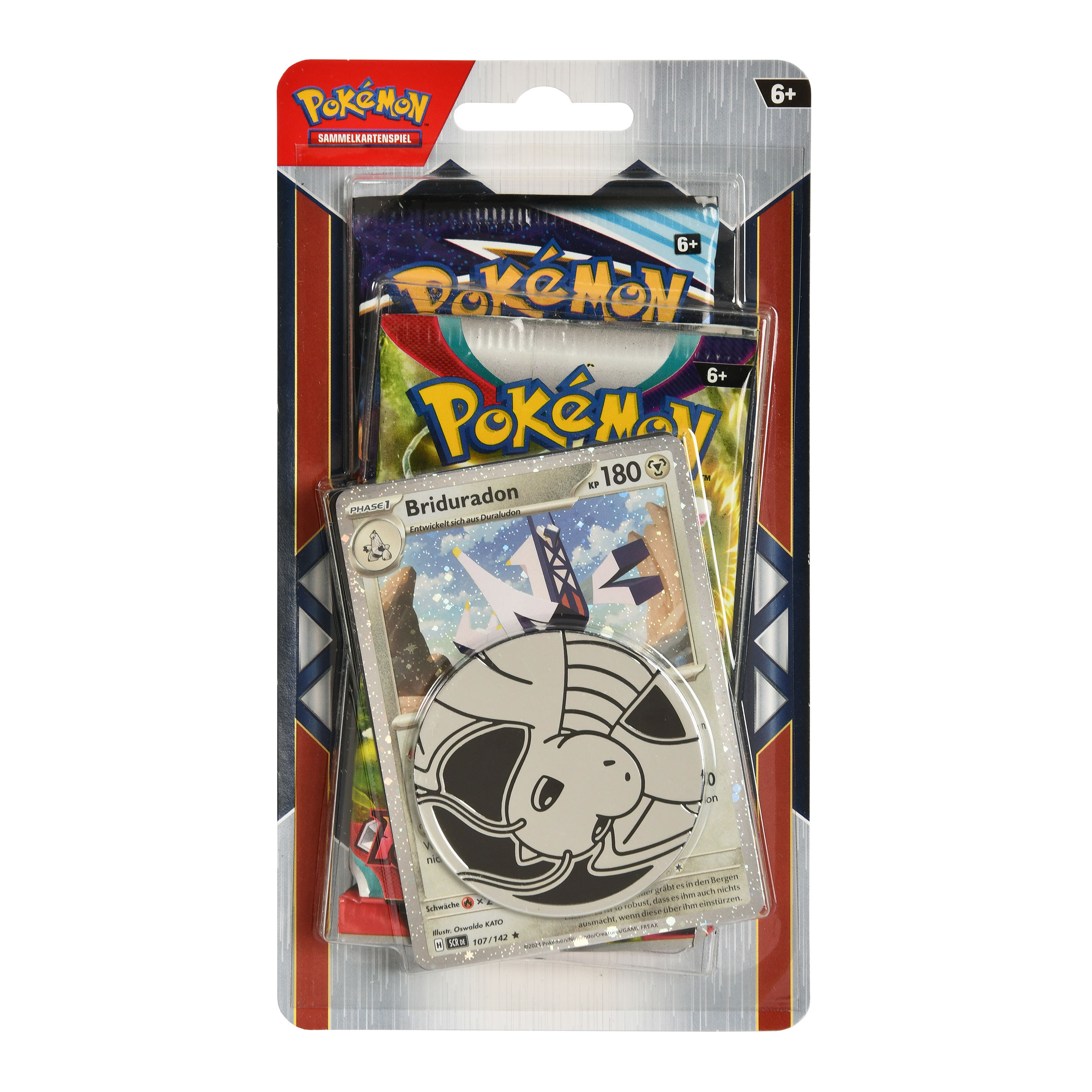 Briduradon Sammelkarten Booster 2er Pack mit Münze - Pokemon