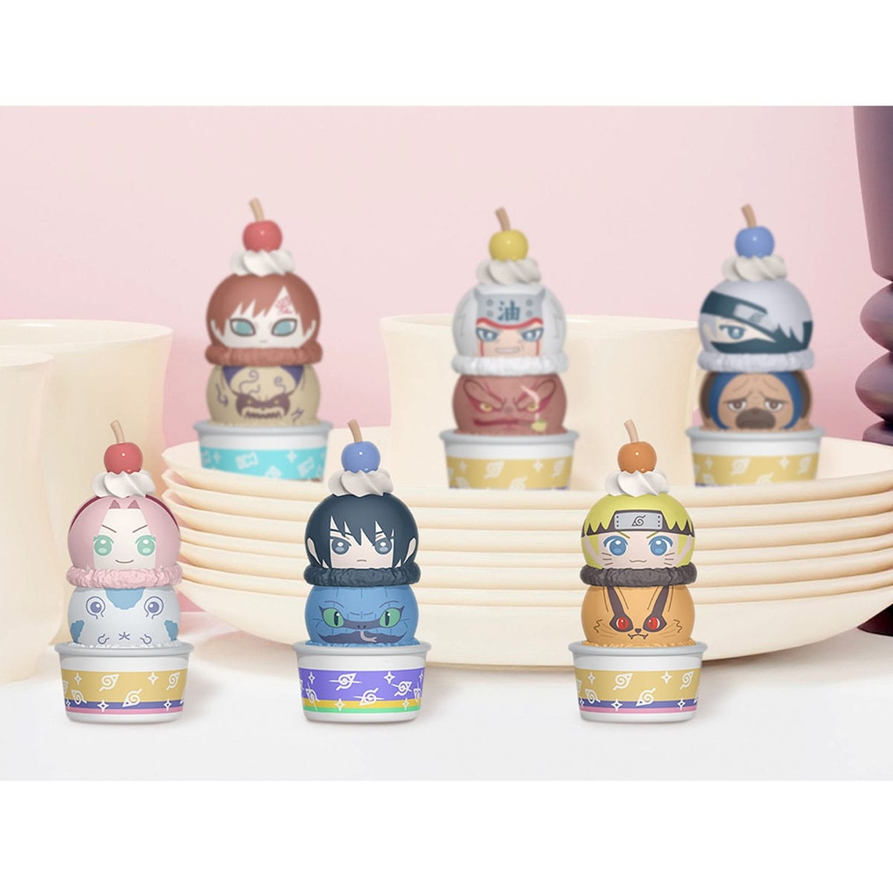Naruto Shippuden Tsumichen Stack up & Change figuras coleccionables pack de 6 8 cm (con regalo)