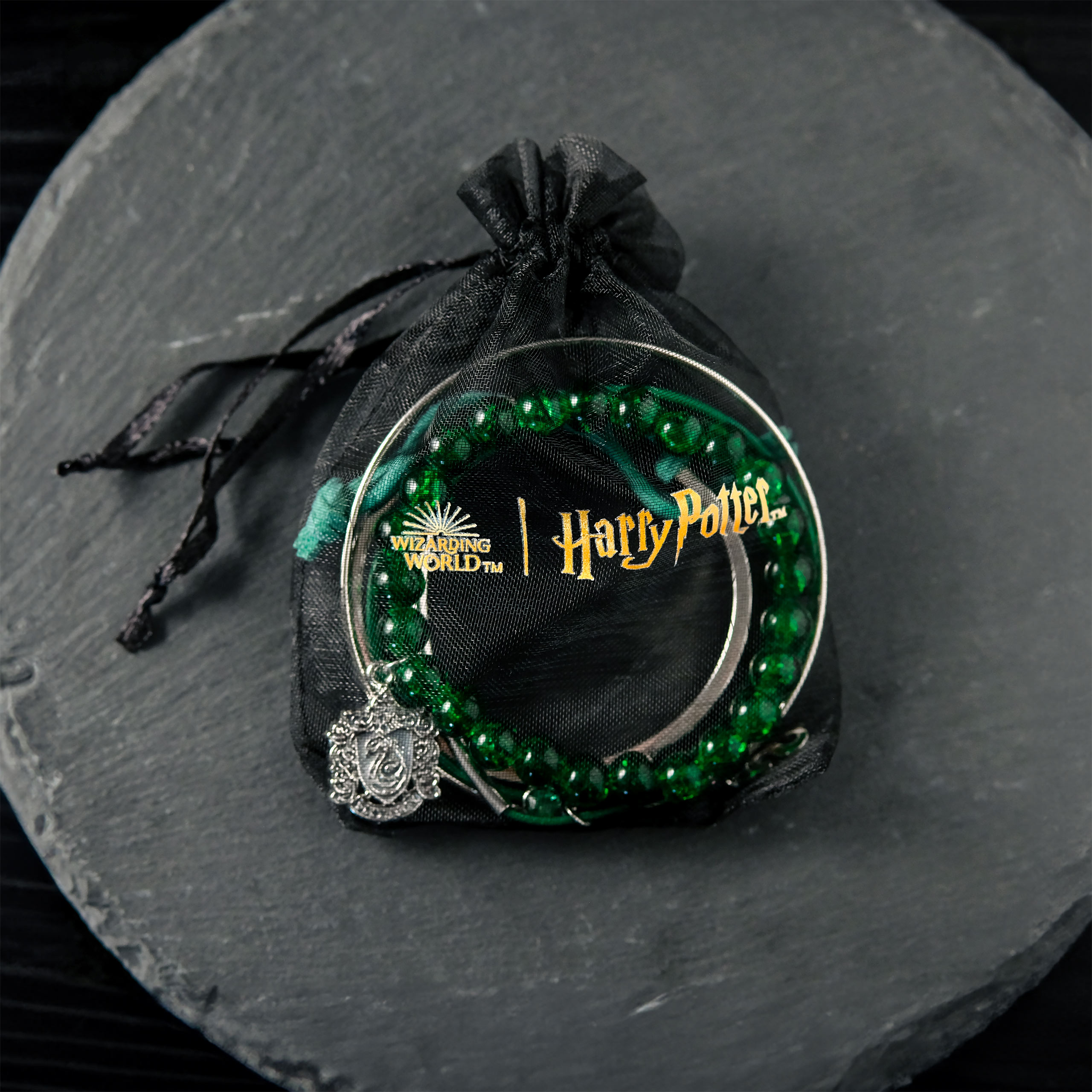 Bracelet Officiel Serpentard Harry Potter - Taille M En Zinc, Sans Pierre - Pour Fans Et Collectionneurs