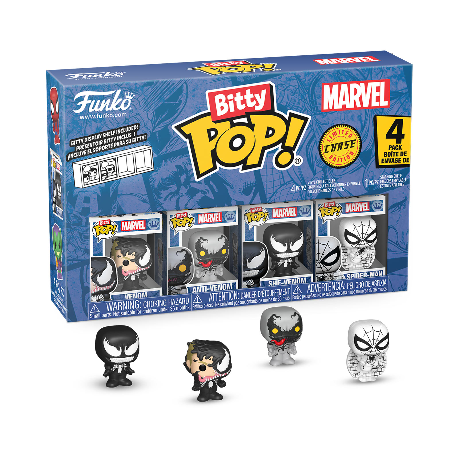 Marvel - Spider-Man Funko Bitty Pop 4-figuren Set Serie 3