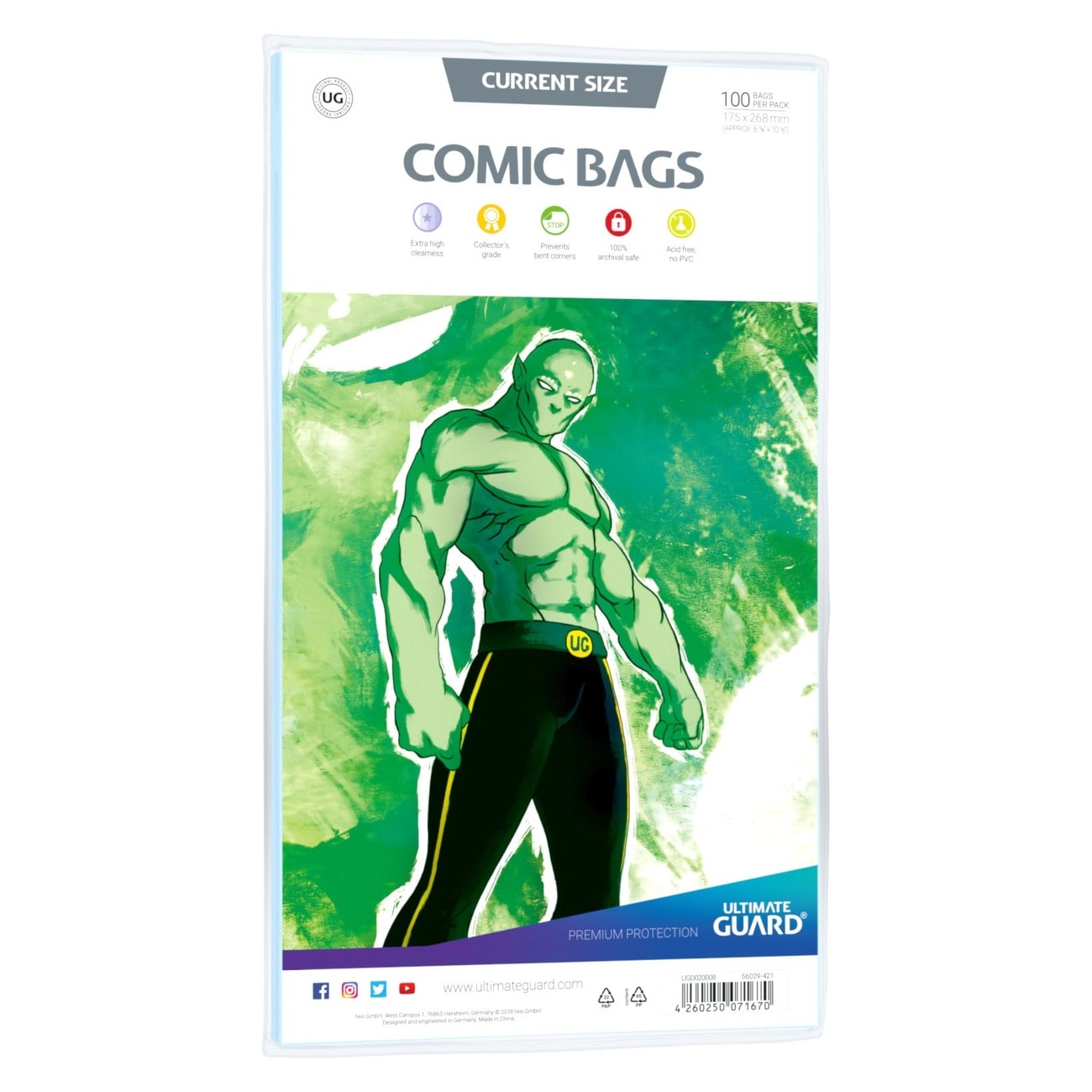 Ultimate Guard Comic Bags Standard (100) - Current Size