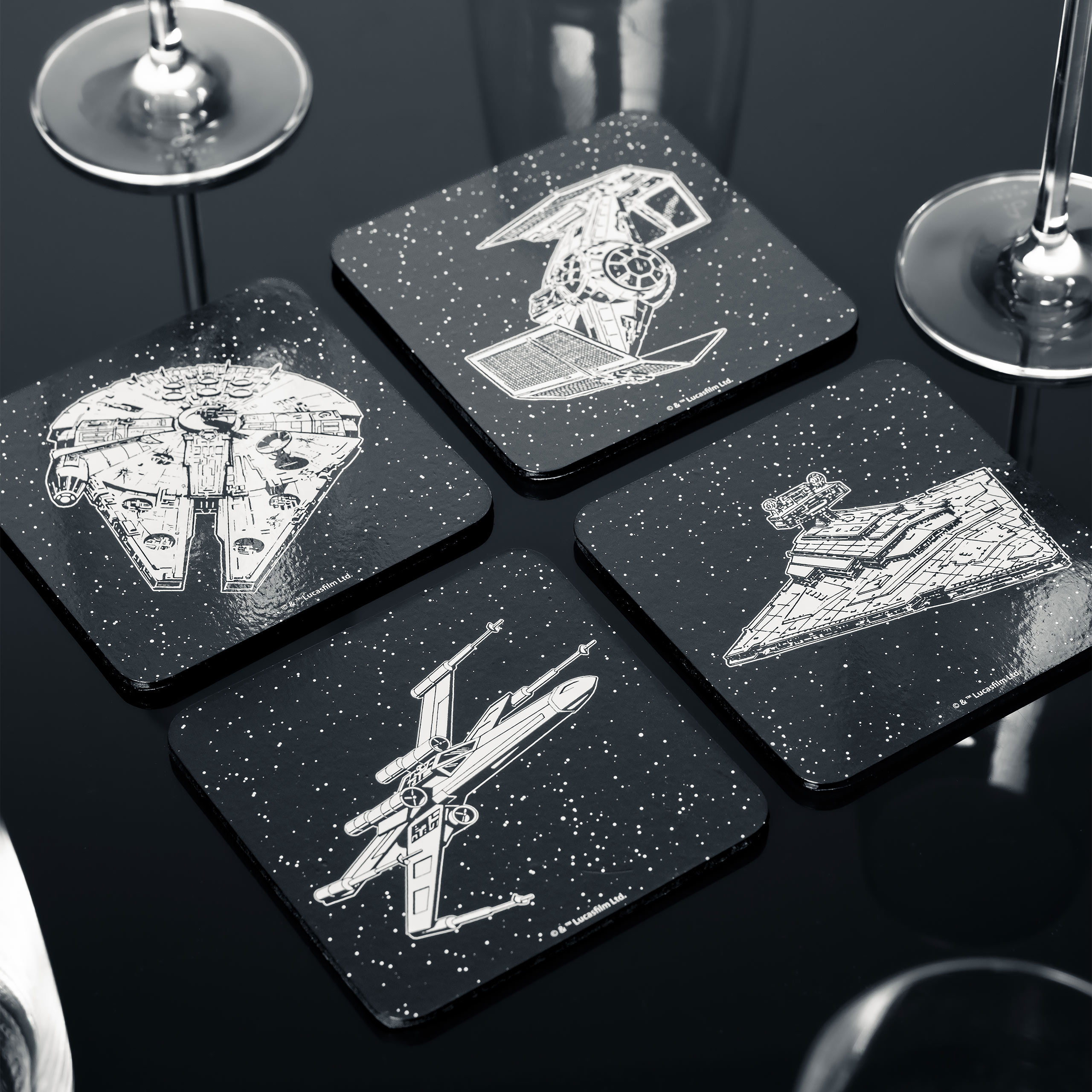 Star Wars - Set de posavasos naves espaciales