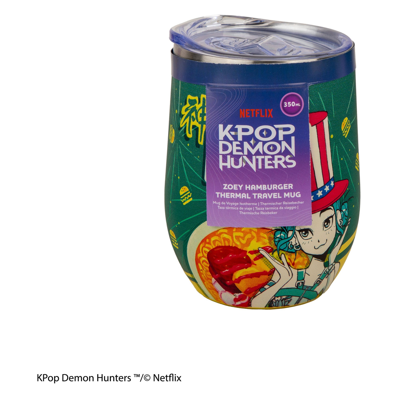 KPop Demon Hunters Taza de viaje Zoey Hamburger
