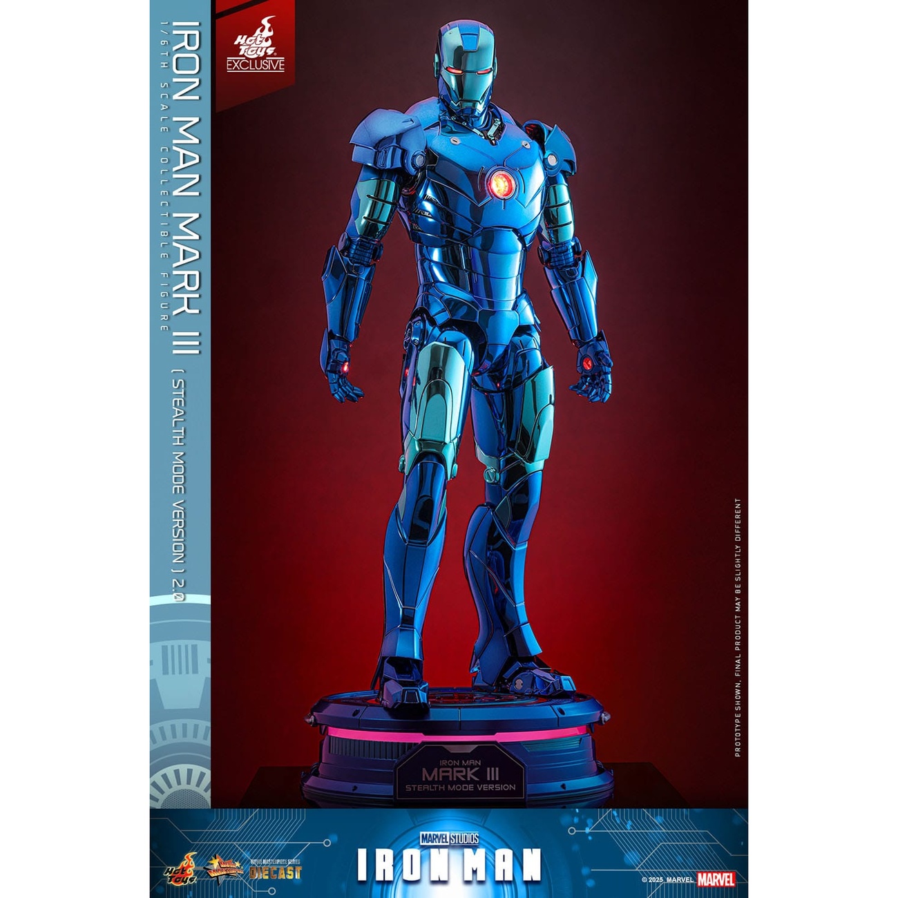 Iron Man Movie Masterpiece Diecast figurka akcji 1/6 Iron Man Mark III (Stealth Mode Ver.) 2.0 Hot Toys Exclusive 33 cm