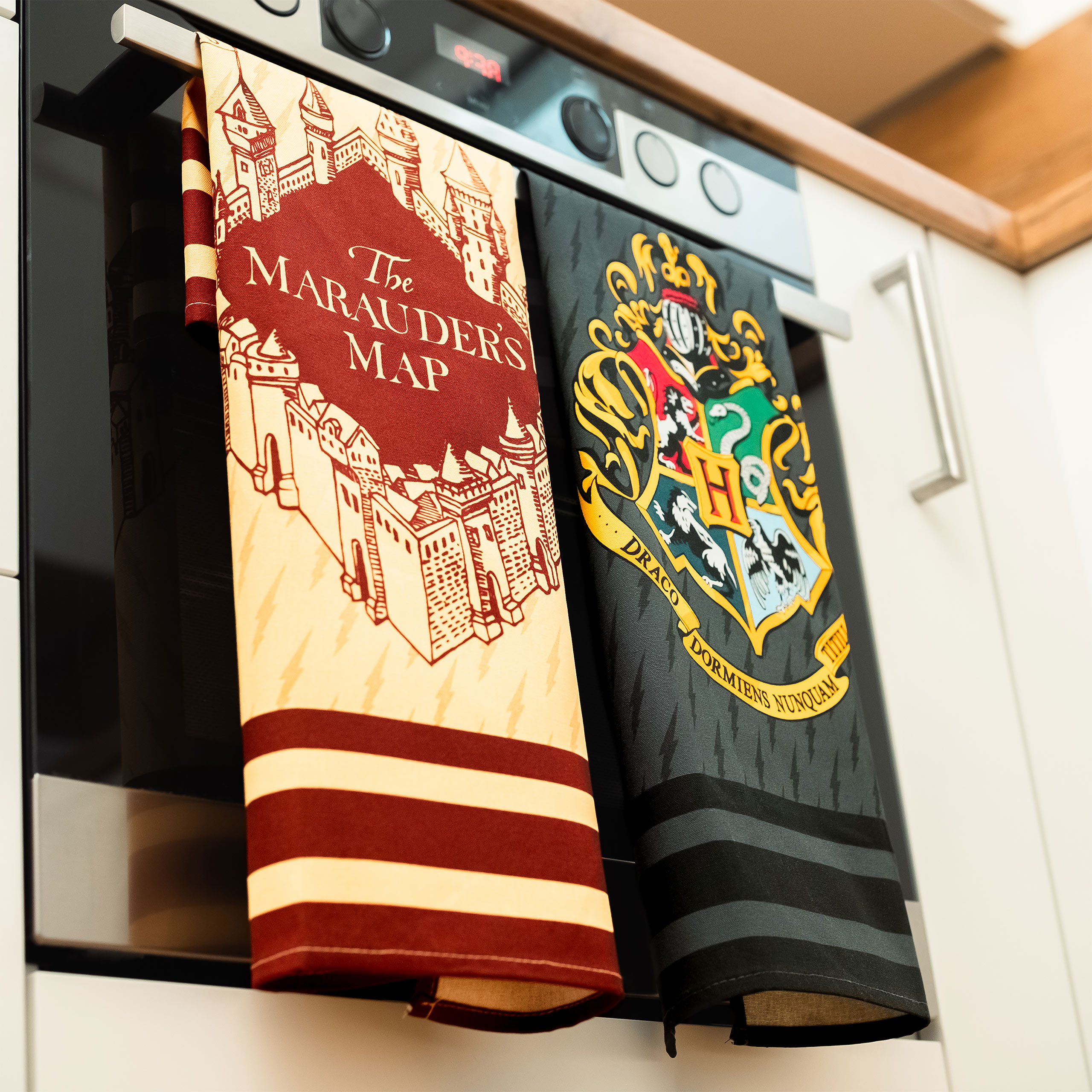 Hogwarts and Marauder's Map Dish Towel Set - Harry Potter