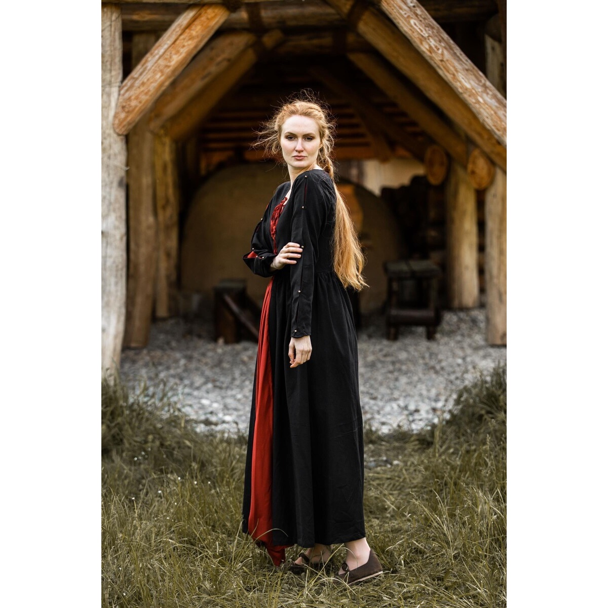 Medieval Dress Medusa black-red