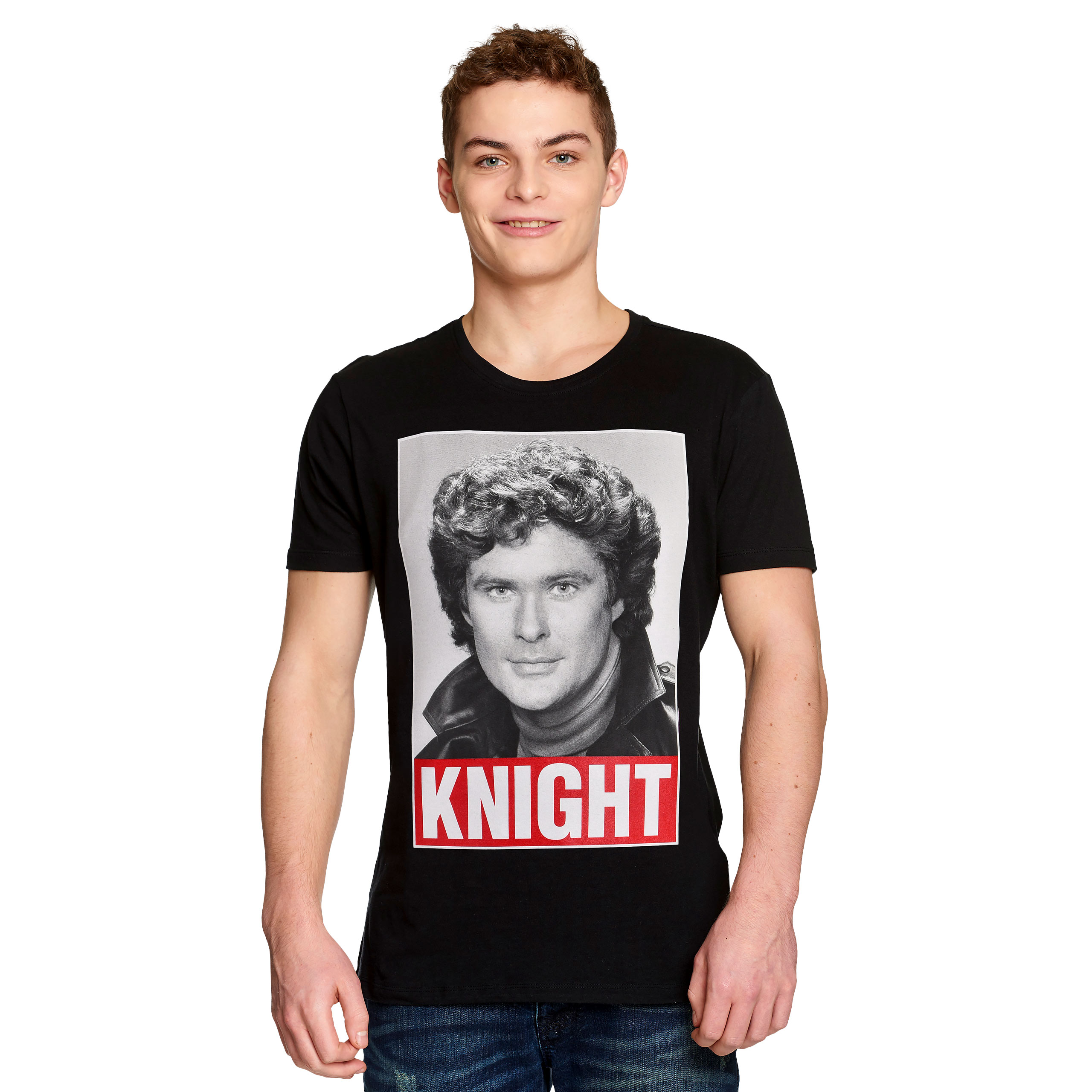 Maglietta Donna Ufficiale Knight Rider – All+Every Con Testa Di Michael Knight, Taglie Dalla S Alla XL, Merchandising Originale
