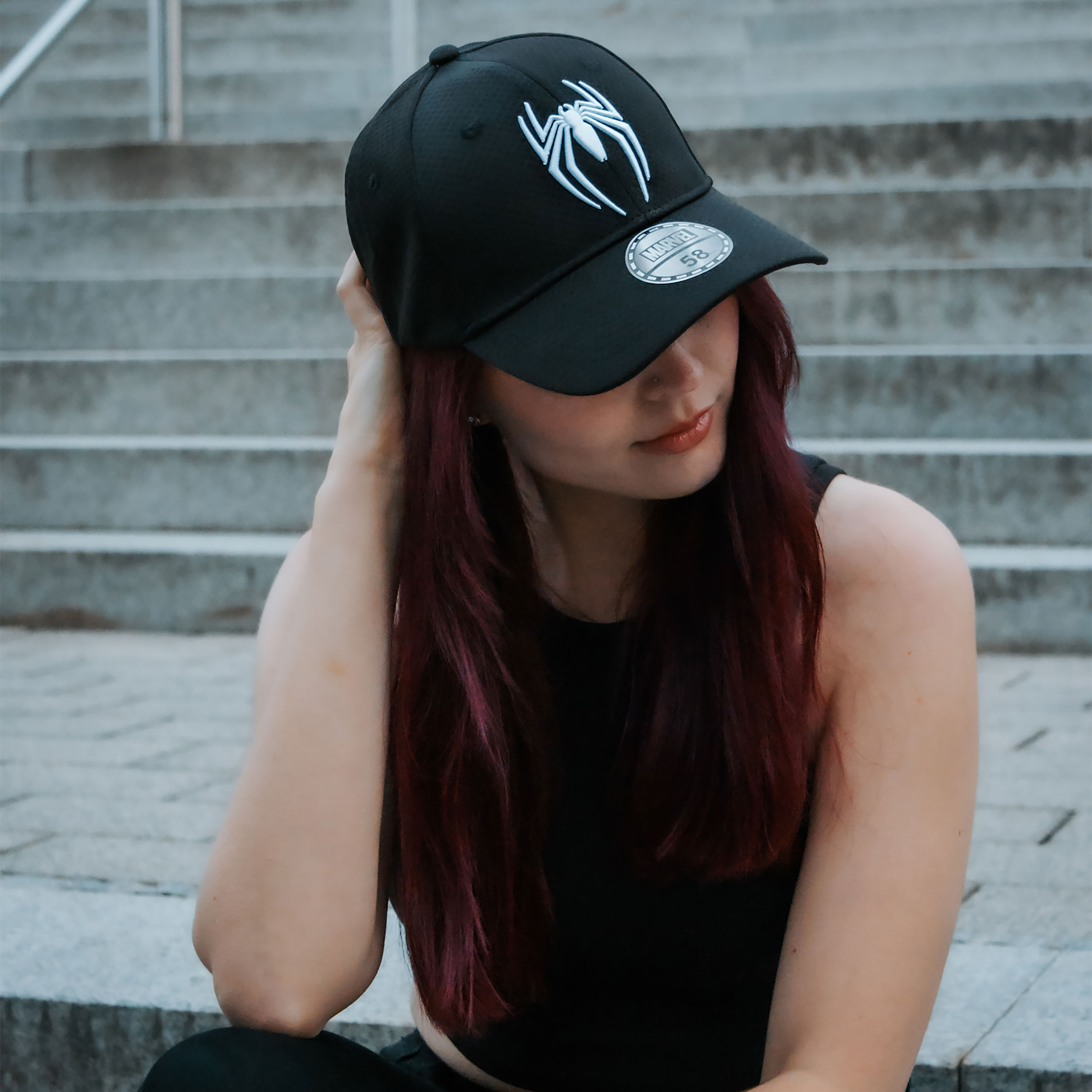 Spider-Man - Vit Logotyp Basebollkeps