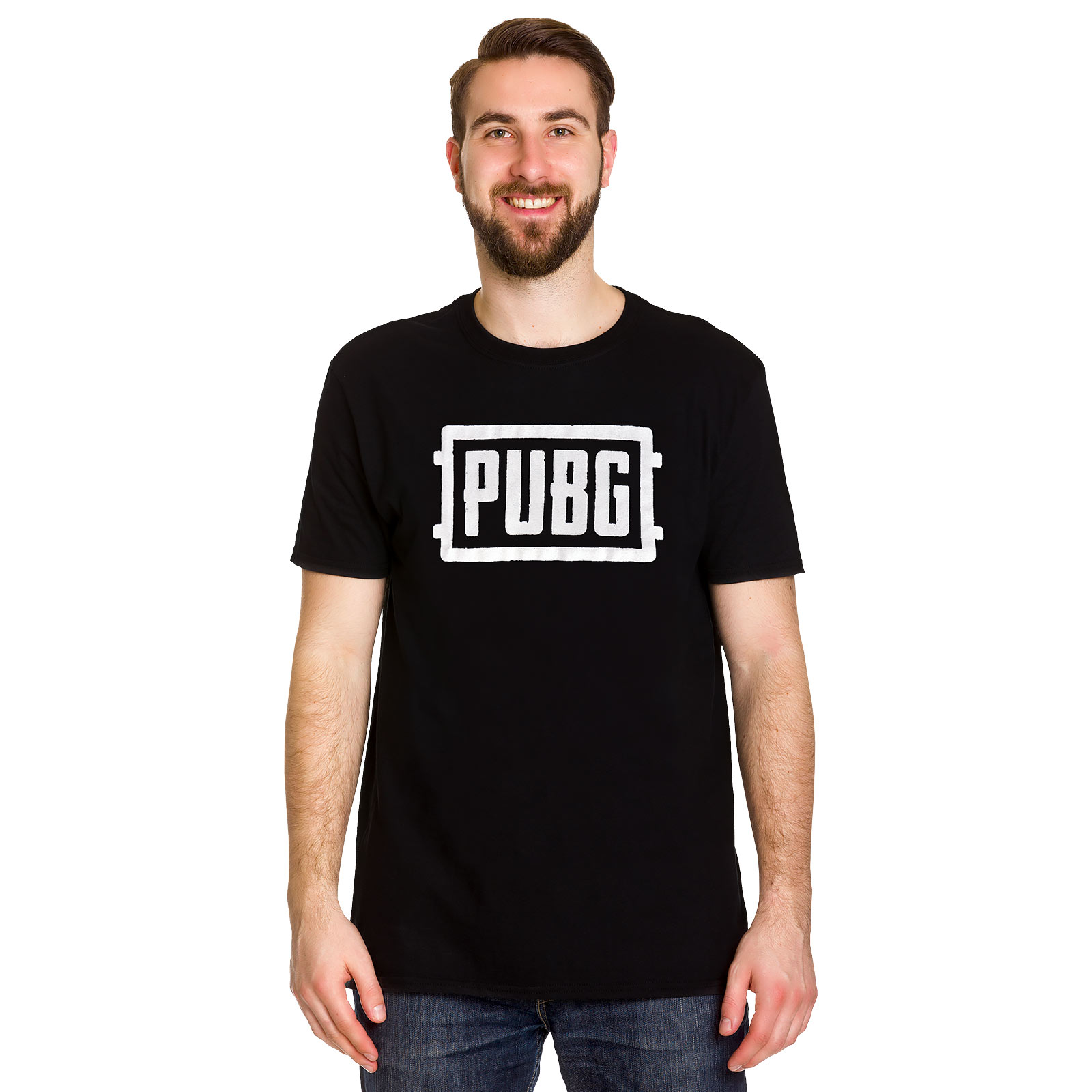 PUBG - T-shirt noir avec logo blanc