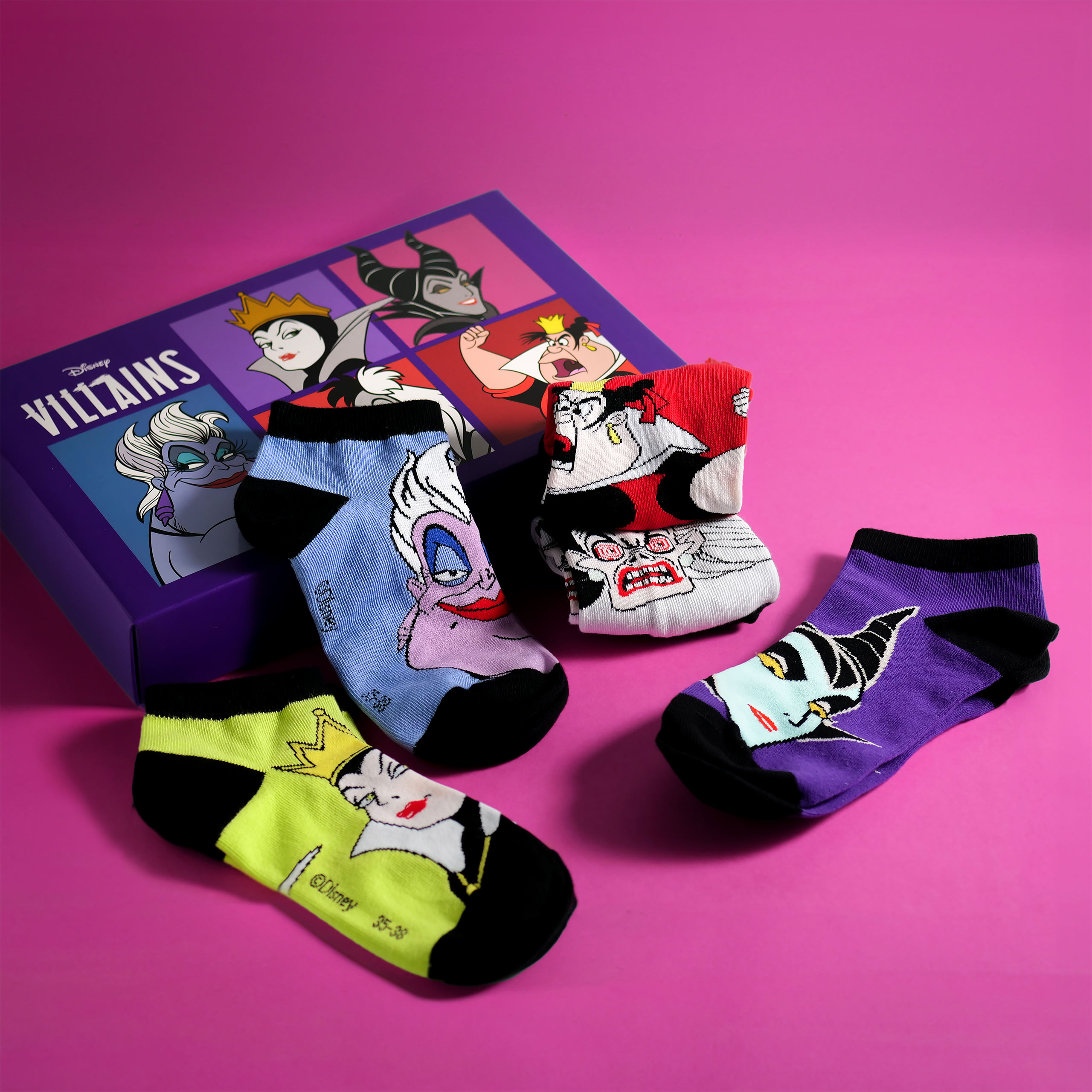 Disney - Villains Bad Girls Sneaker Socken 5er Set