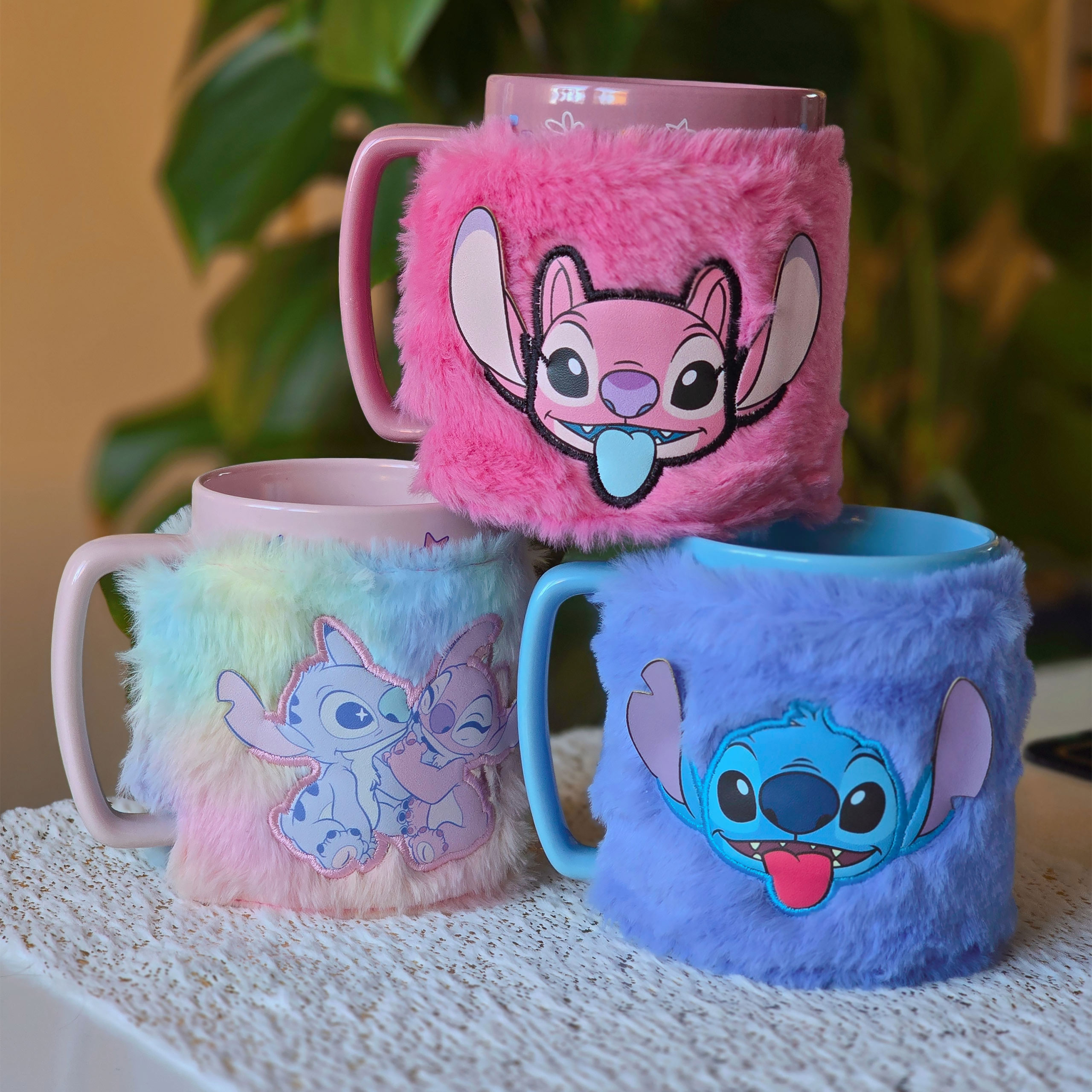 Kubek Stitch i Angel z pluszowym pokrowcem - Lilo & Stitch