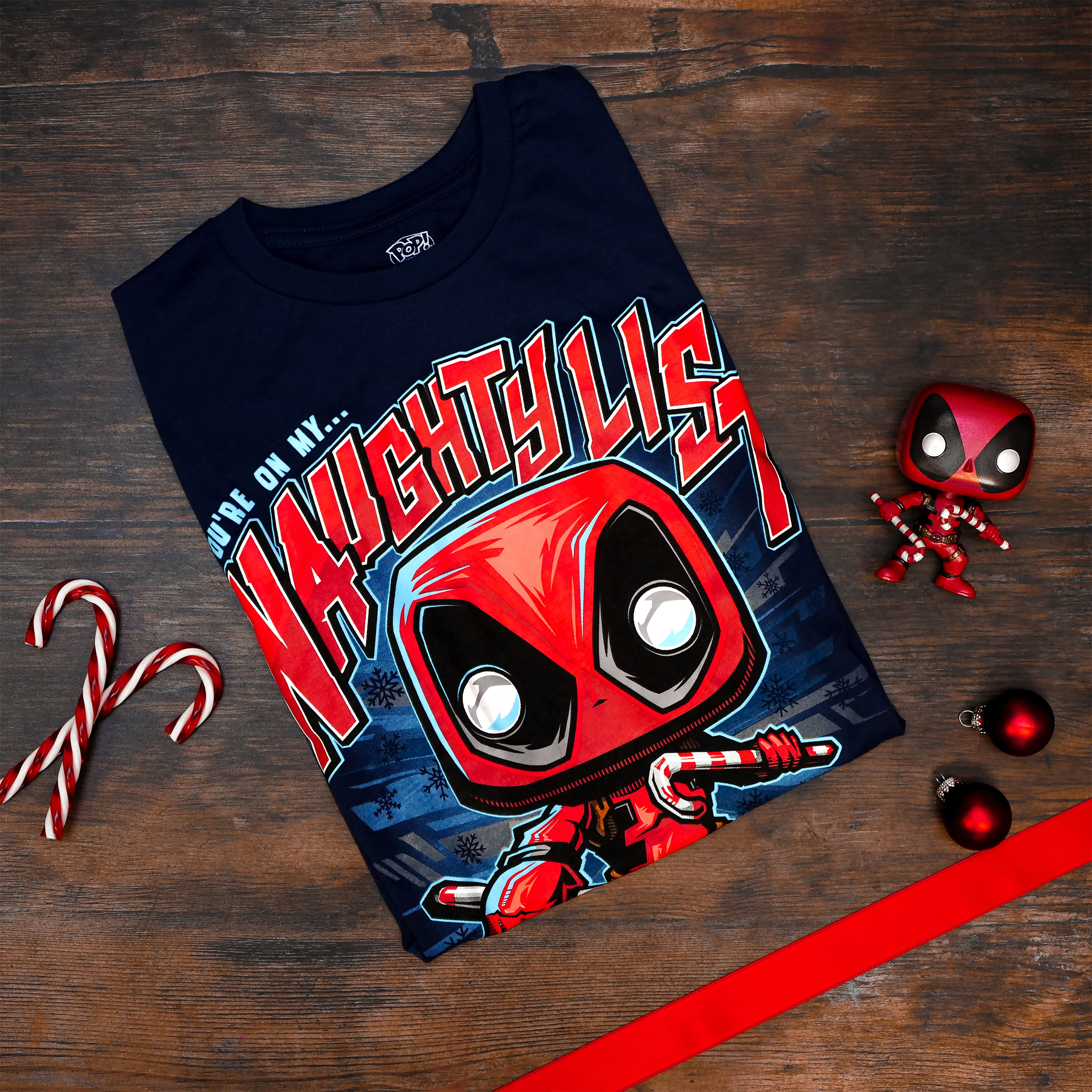 Deadpool Kerst T-shirt met Funko Pop Figuur