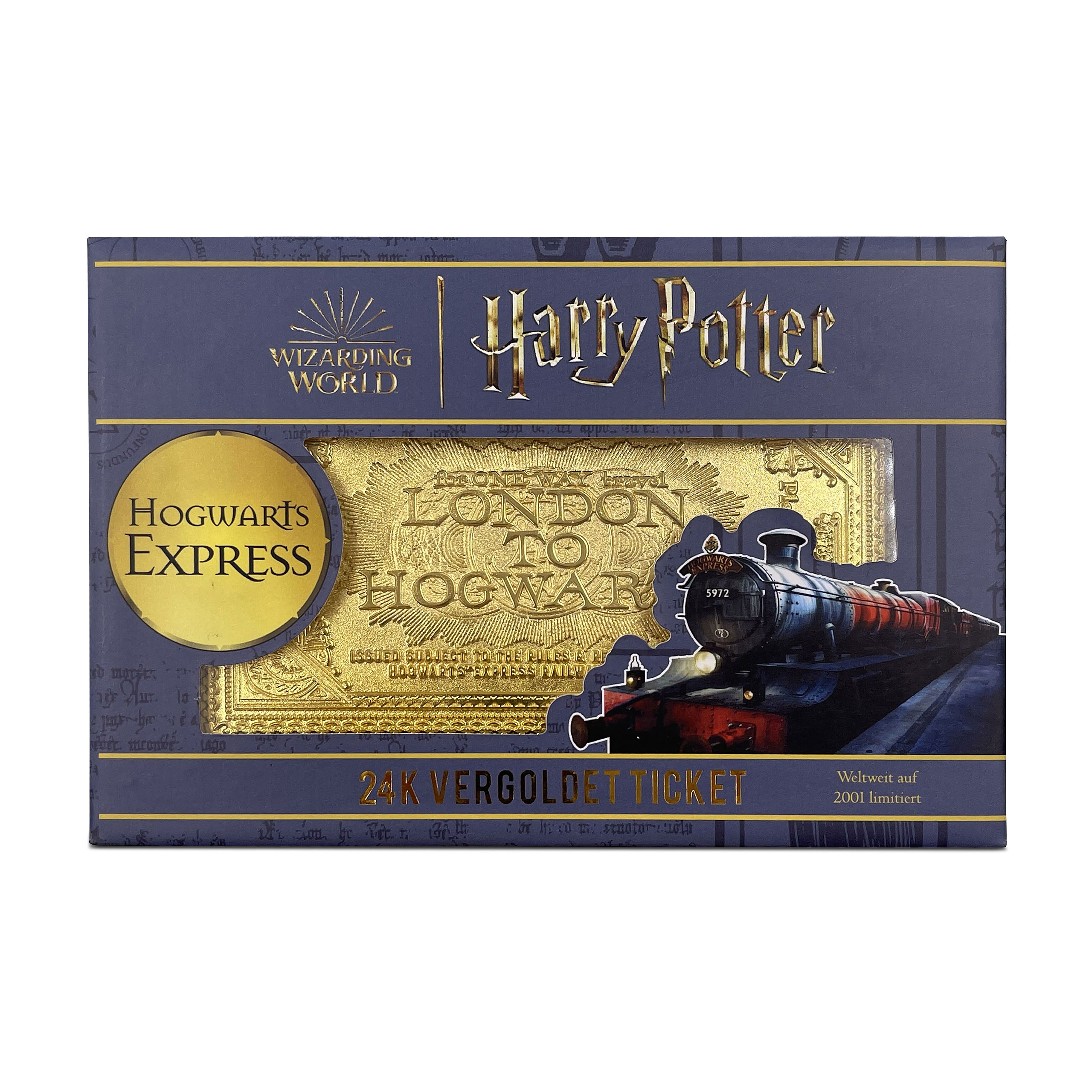 Harry Potter - Hogwarts Express Gold Ticket Replica Limited Edition