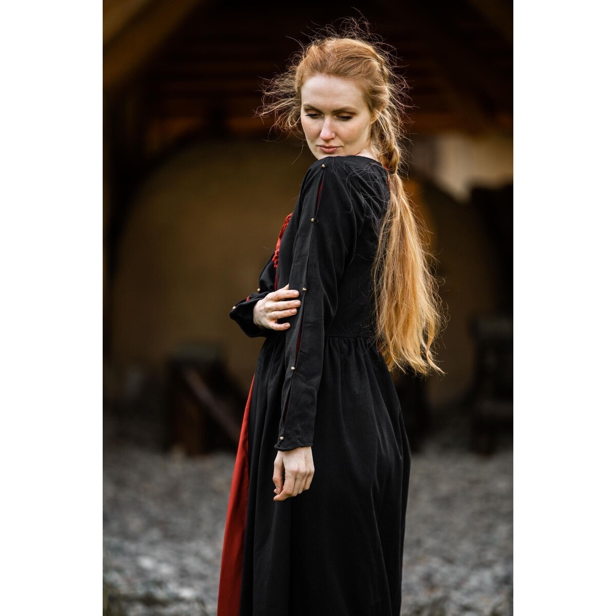 Medieval Dress Medusa black-red