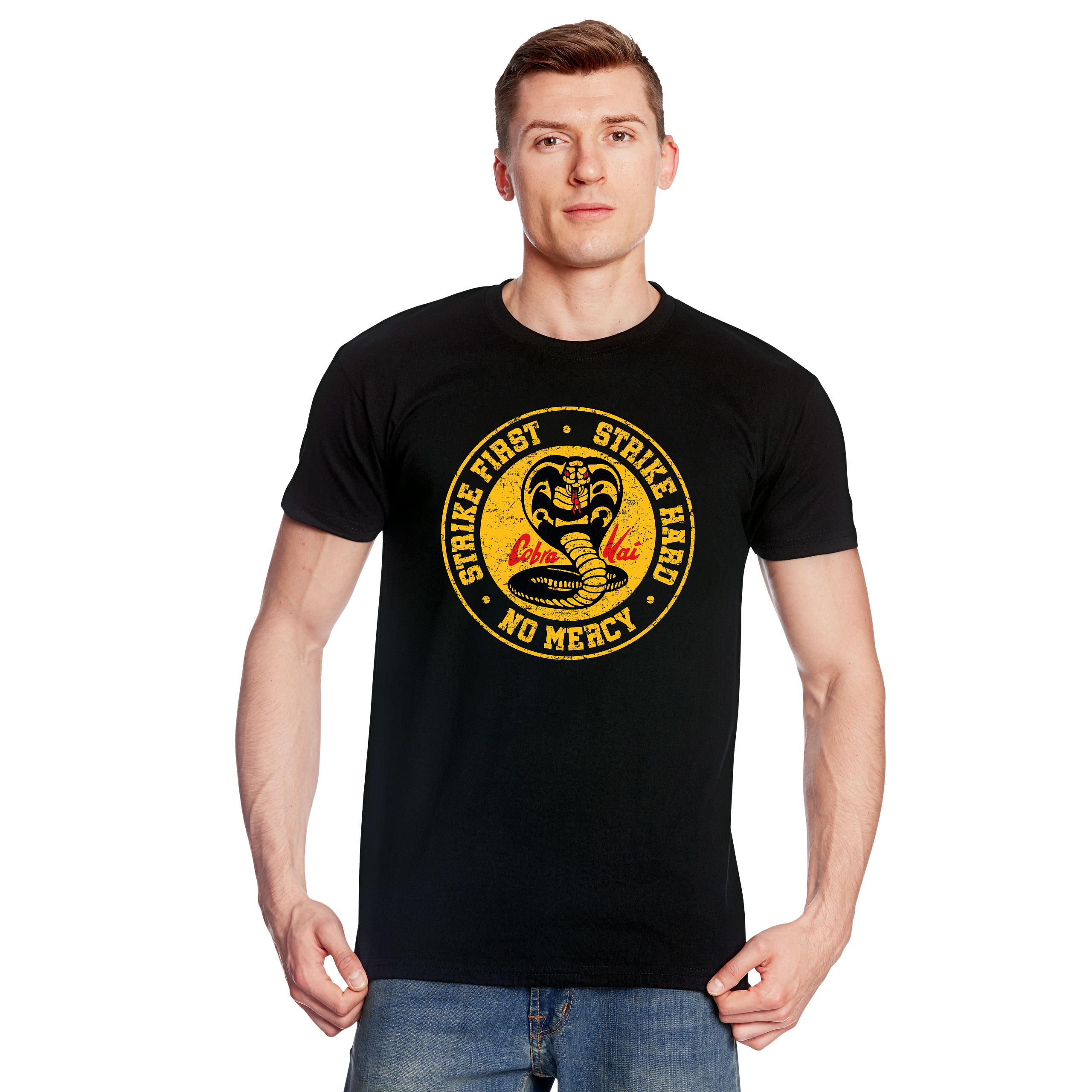 Cobra Kai Logo T-Shirt für Karate Kid Fans schwarz