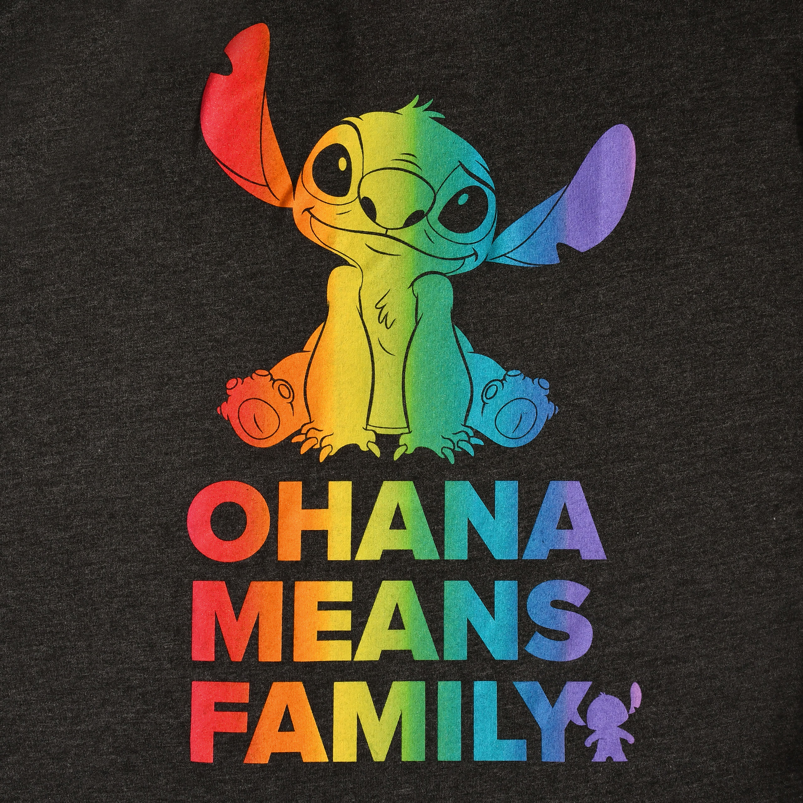 Lilo & Stitch - Ohana Rainbow Pride T-Shirt Damen Loose Fit