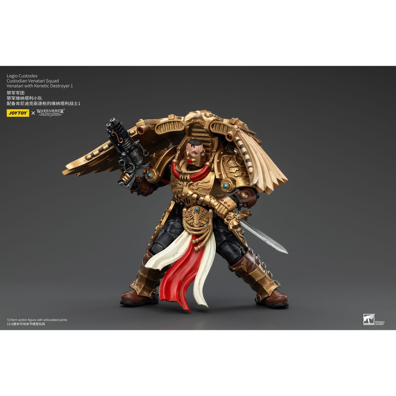 Warhammer The Horus Heresy Figurine articulée 1/18 Legio Custodes Custodian Venatari Squad Venatari avec Kinetic Destroyer 1 13