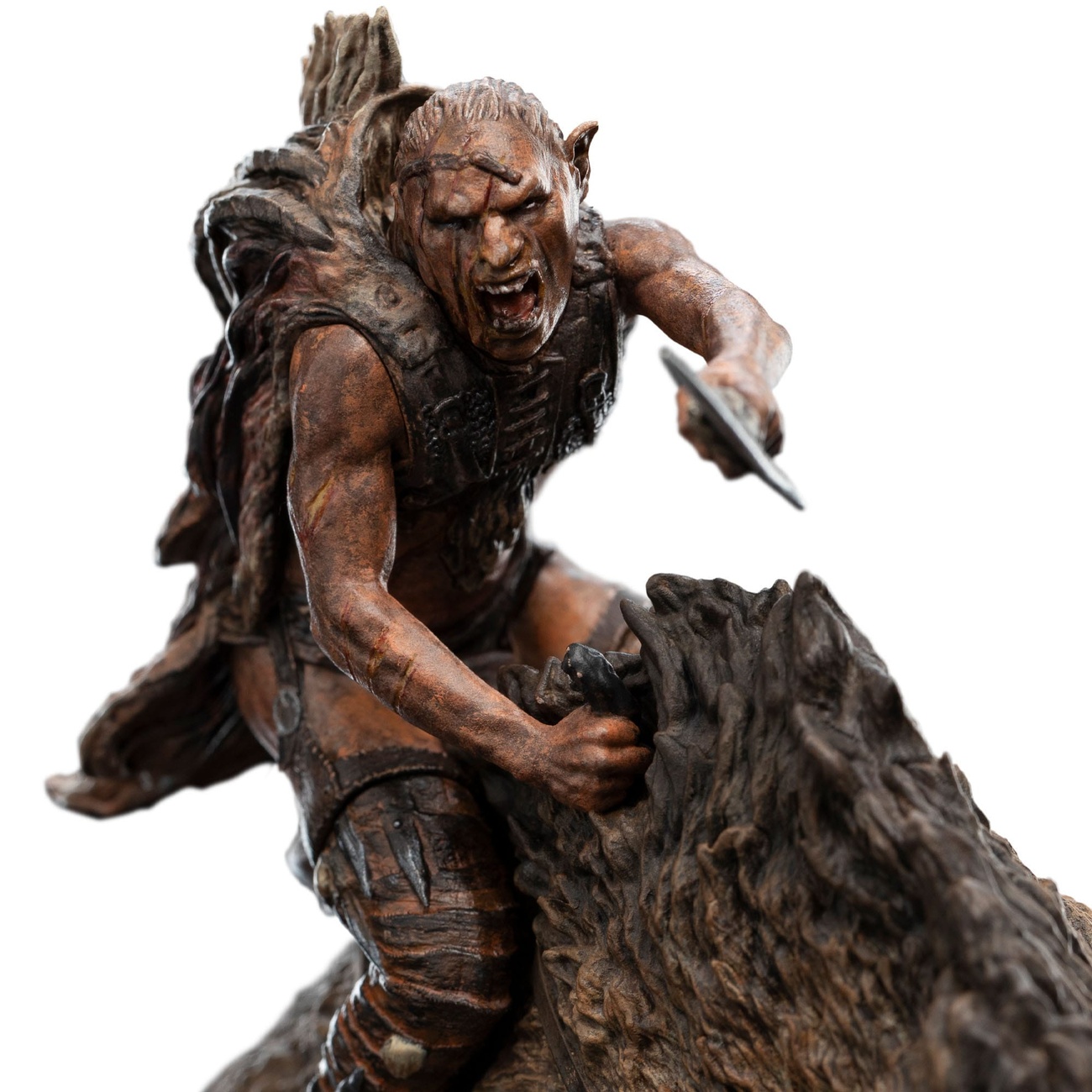 In de Ban van de Ring mini statue Sharkû op Warg 18 cm