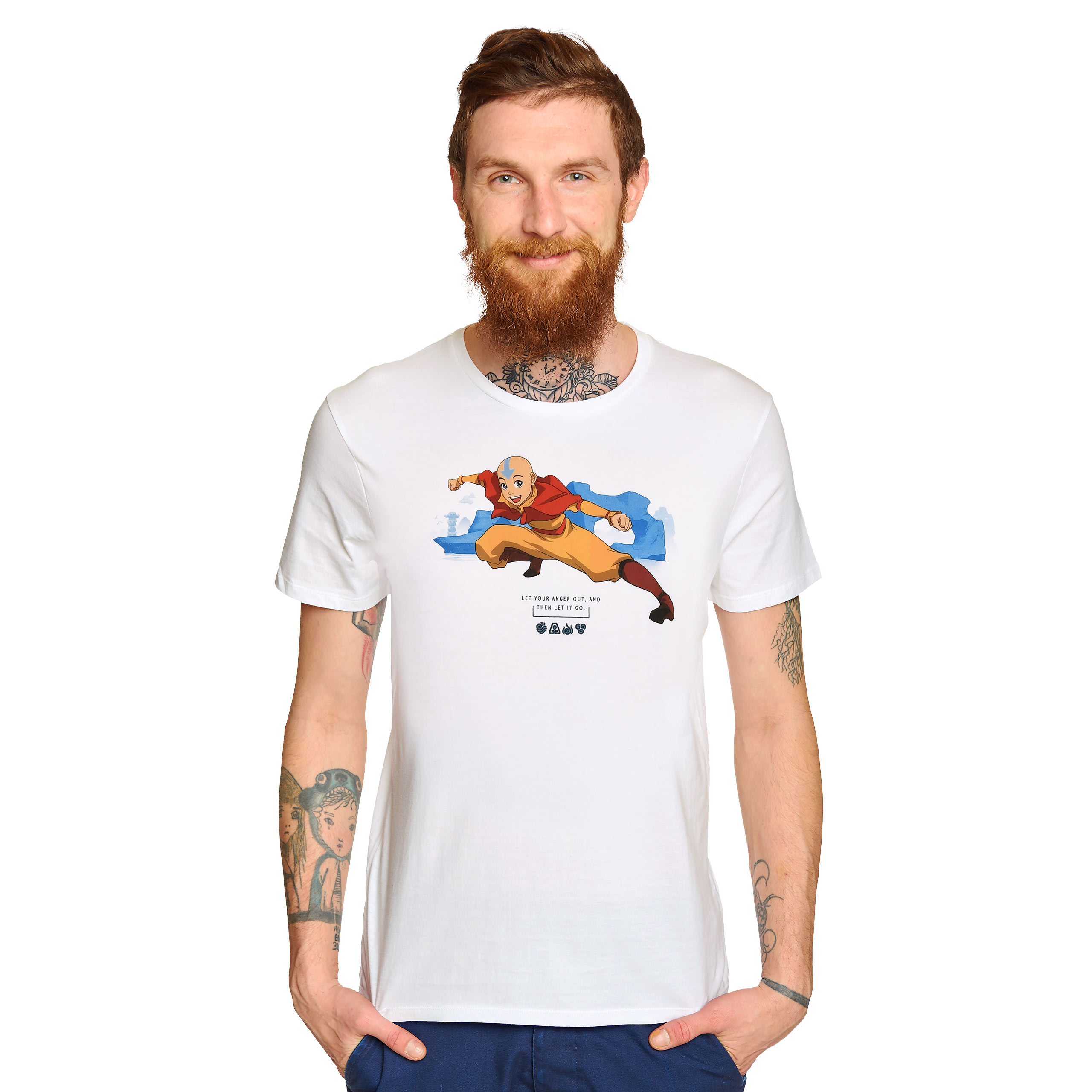 Avatar De Laatste Luchtmeester - Aang Wit T-shirt