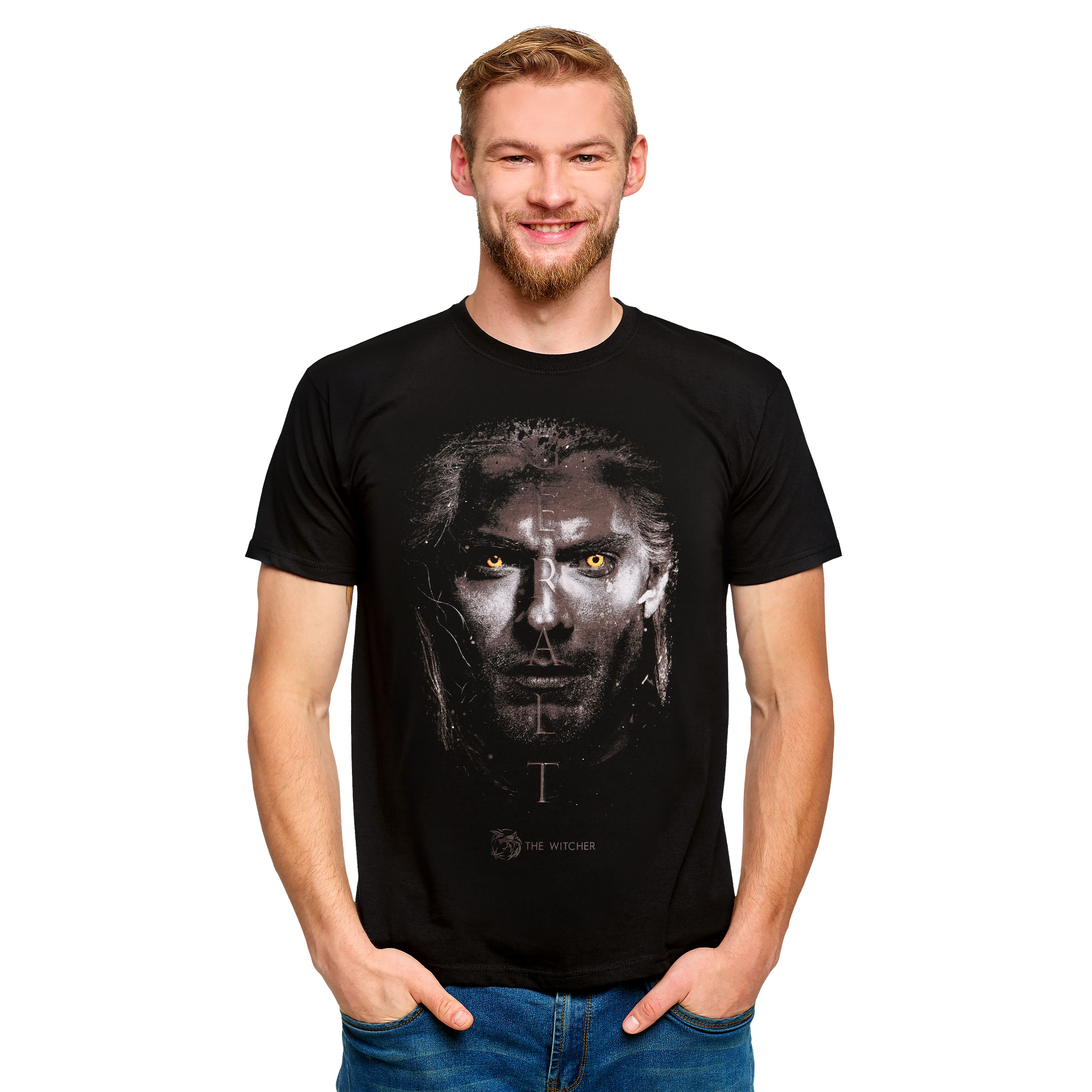 Witcher - Geralt Portrait T-Shirt schwarz